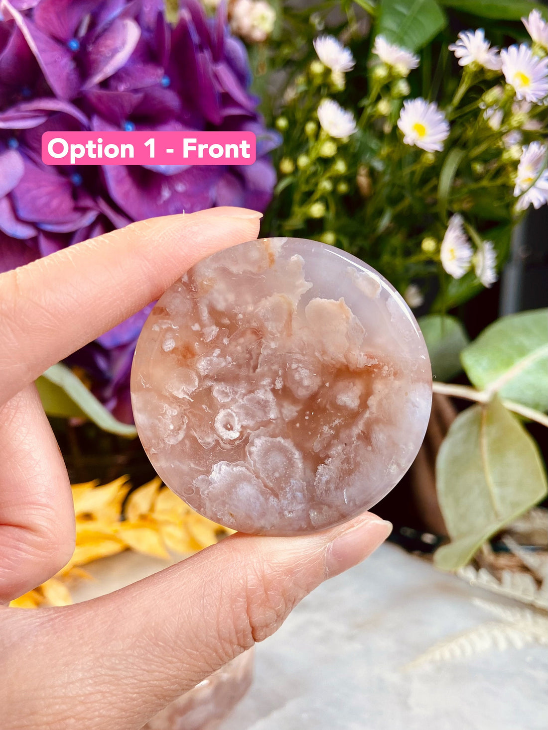 Madagascar Natural Flower Agate, Crystal Jeweller Dish, Inner Peace and Harmony