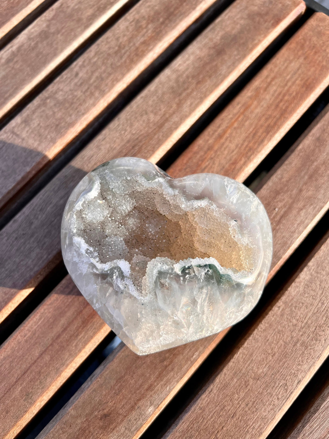 Grade AAA Agate Quartz Druzy Geode, Crystal Heart, Love Crystal, Full of Rainbow