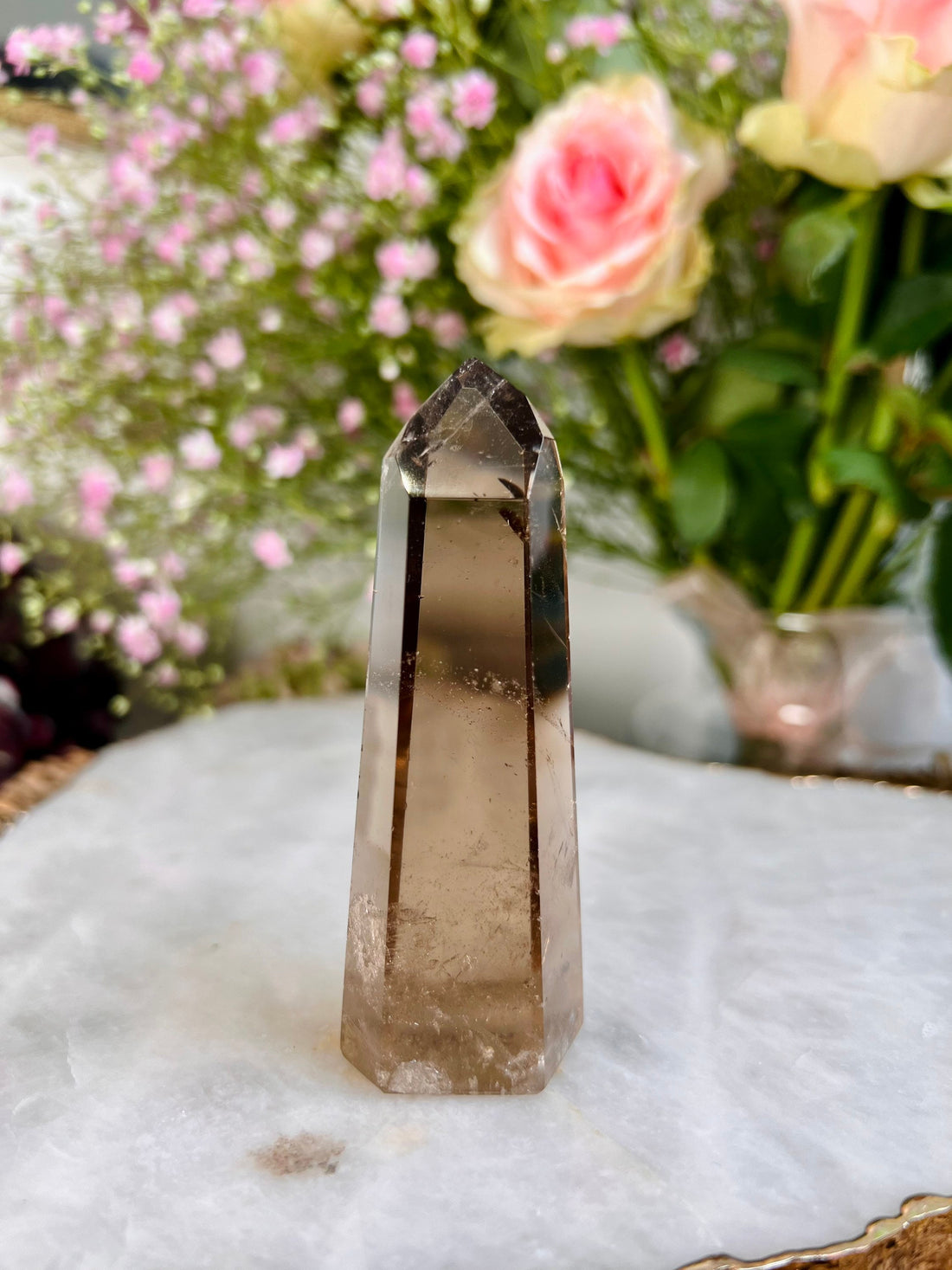 Grade AAA 100% Natural Smoky Citrine Tower, November Birthstone,The Merchant’s Stone, Personal Empowerment 92g (Please read Description)