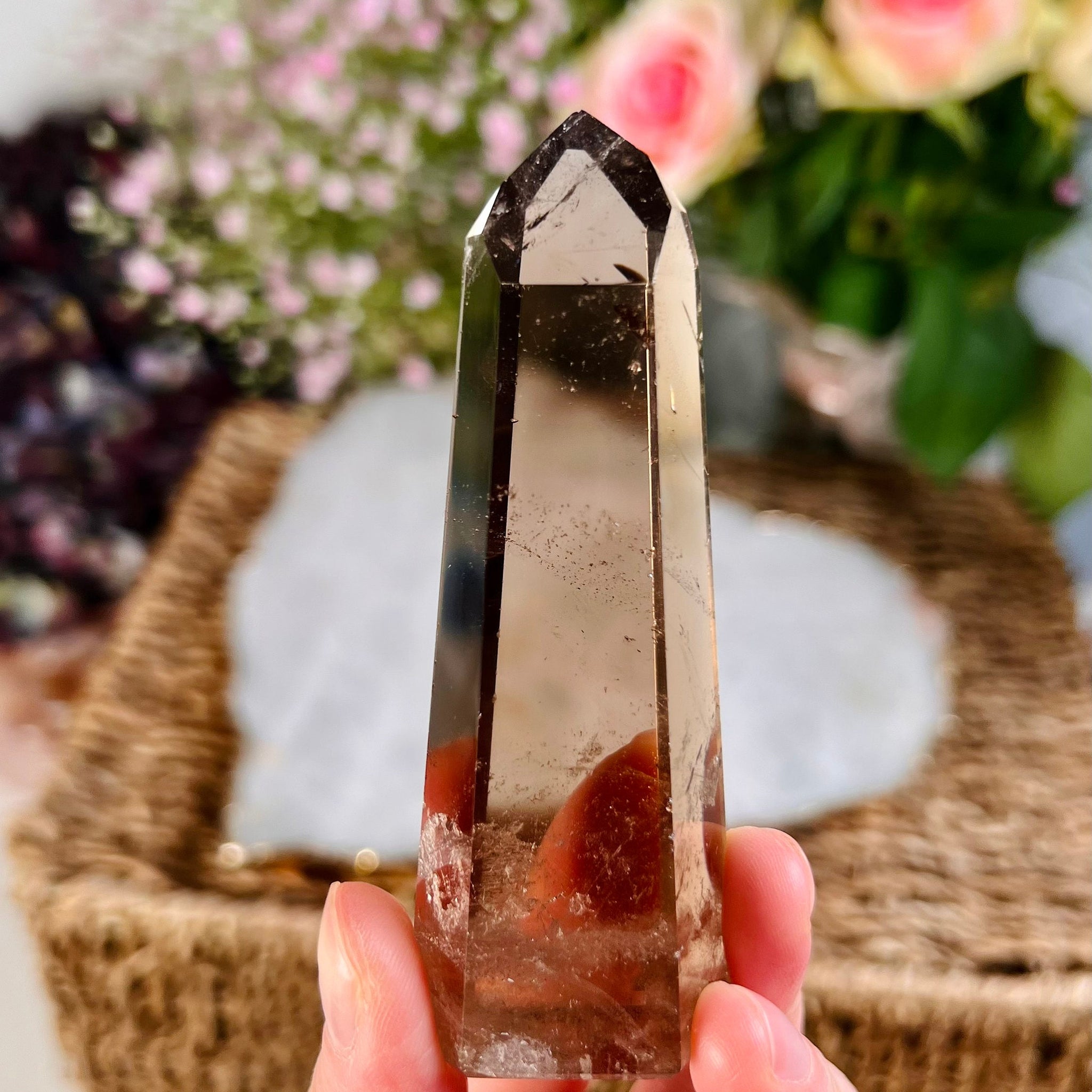 Grade AAA 100% Natural Smoky Citrine Tower, November Birthstone,The Merchant’s Stone, Personal Empowerment 92g (Please read Description)