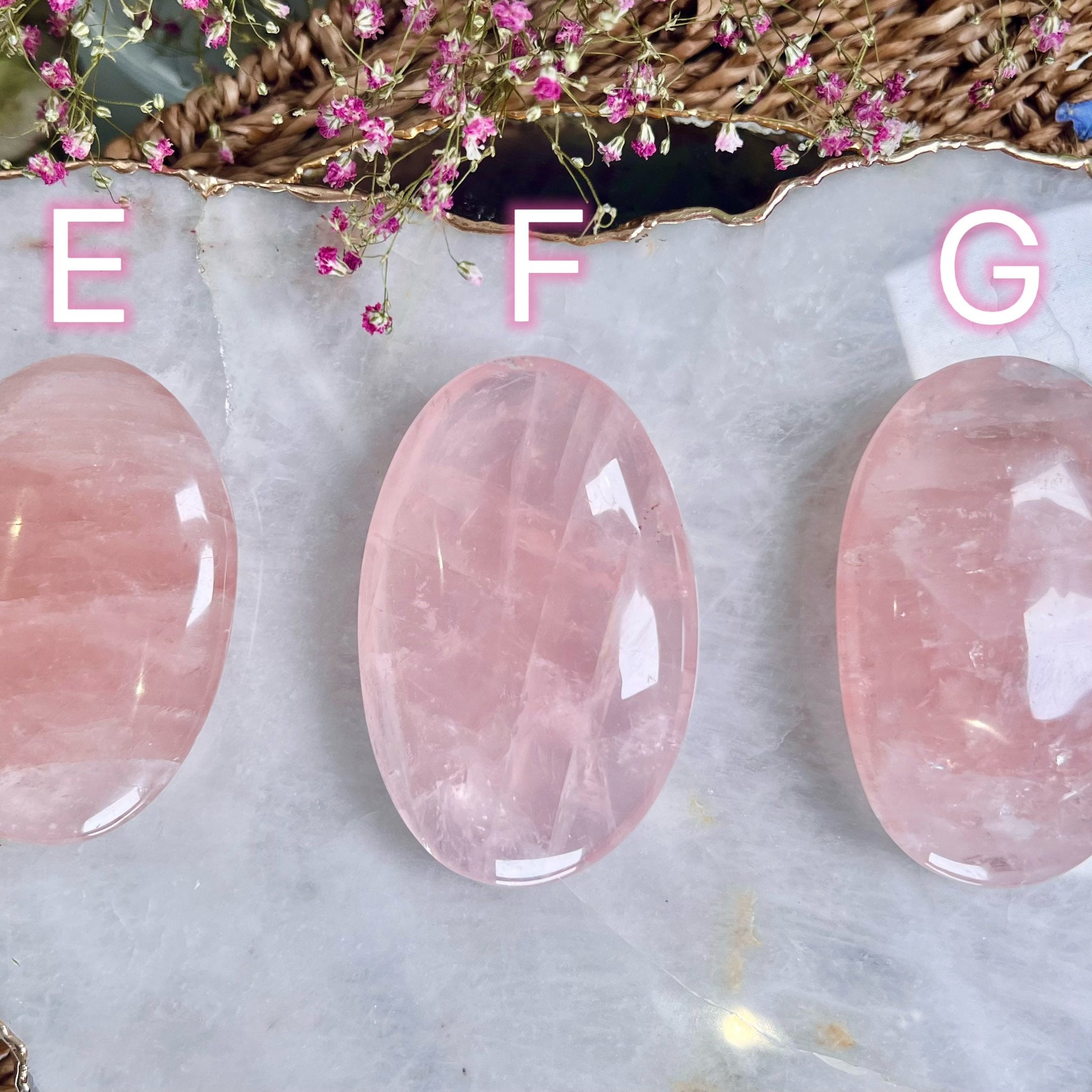 Grade AAA Large Rose Quartz Palmstone,Crystal Healing,Love Crystal, Reiki and Meditation, From Madagascar