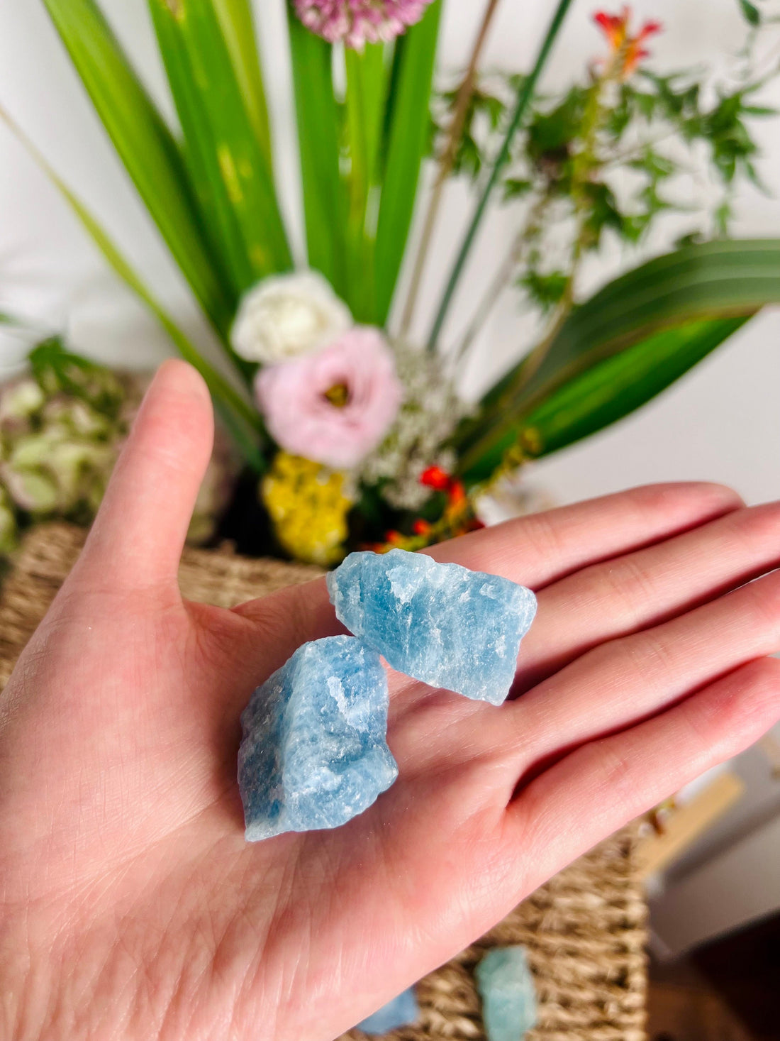Grade AA  Brazil Aquamarine, 100% Natural, Rough Aquamarine, Deep Blue, Aquamarine Palmstone, Custom Crystal Necklace available