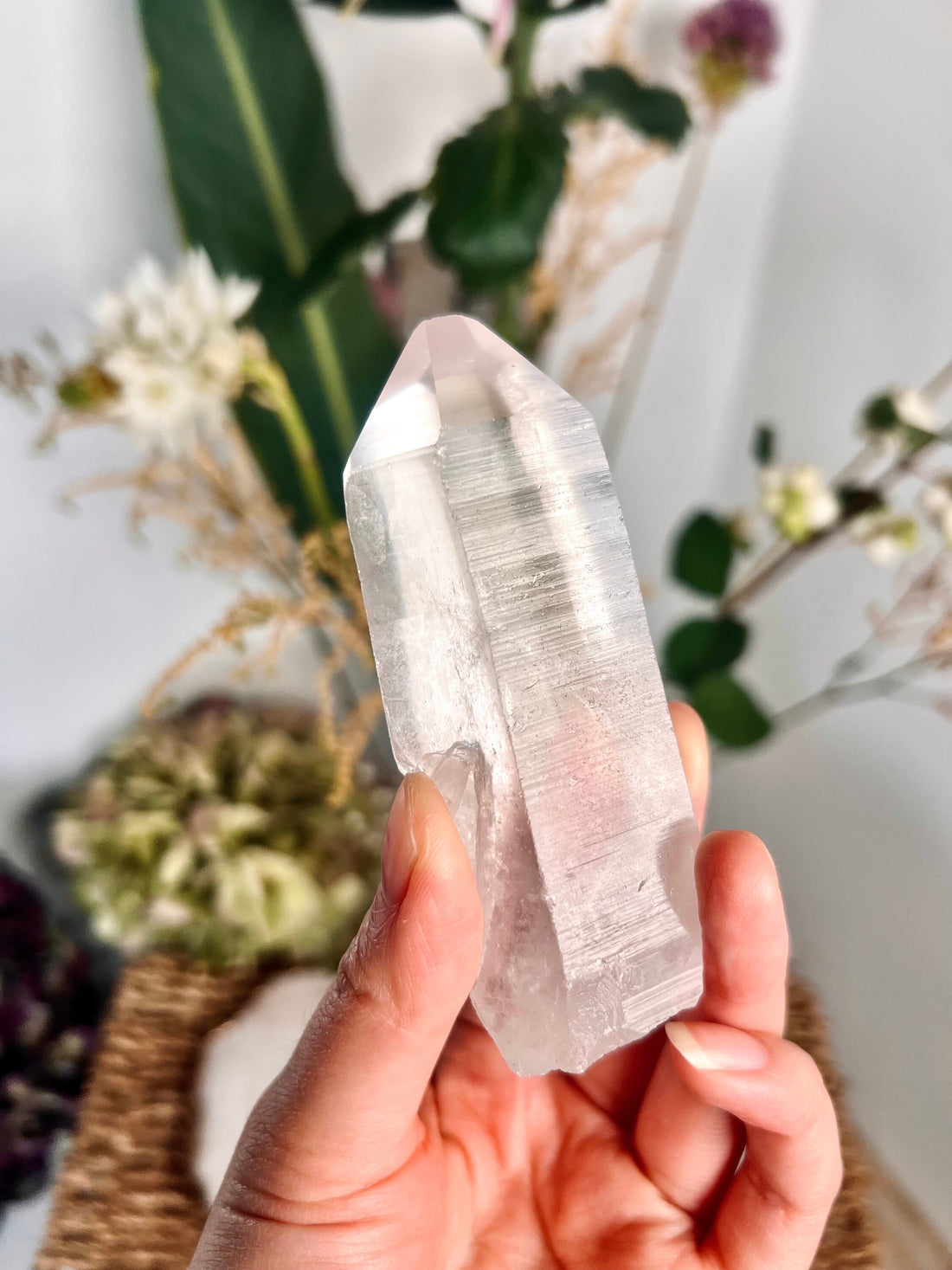 Grade AAA+ Natural Lemurian Quartz 136g, Self Healed, Starseed Quartz Wand, Super Extra Quality SL11