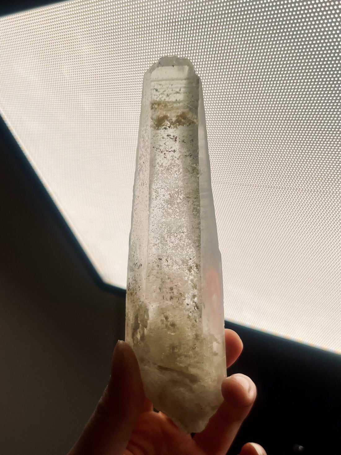 Grade AAA+ Natural Chlorite Lemurian Quartz 231g, Record Keepers,Self Healed, Starseed Quartz Wand, Super Extra Quality CS02