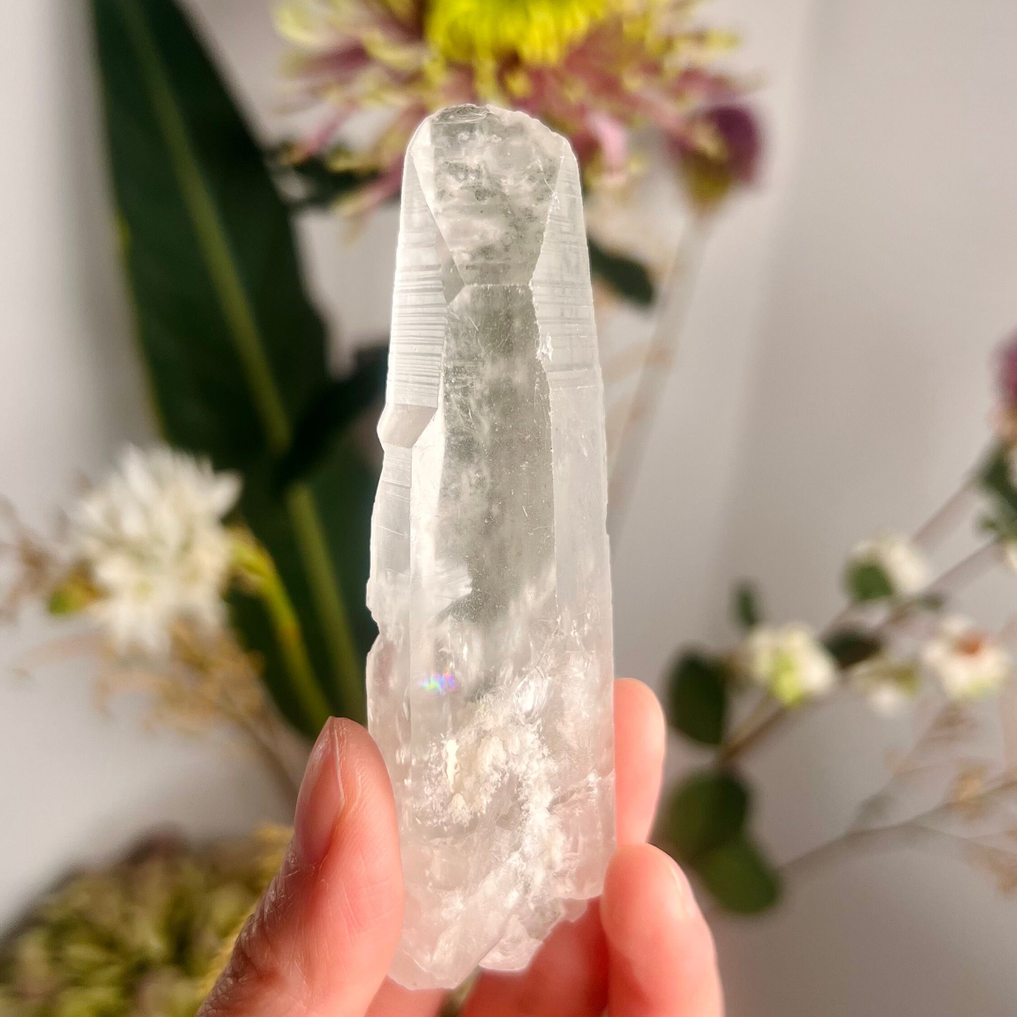 Grade AAA Natural Chlorite Lemurian Quartz 78g, Starseed Quartz Wand, Extra Quality CS04