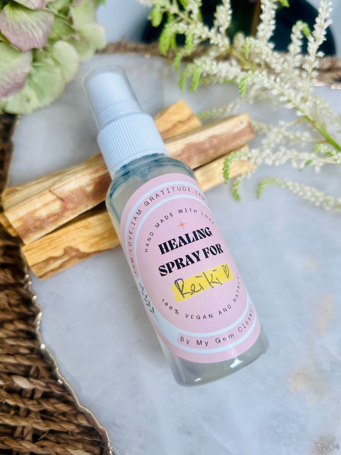 Natural Aromatic Energy Healing Sprays with Amazon Jungle Essences, Moon Water, Crystals and Essential oils, 50ml, 100% Vegan, Customisable
