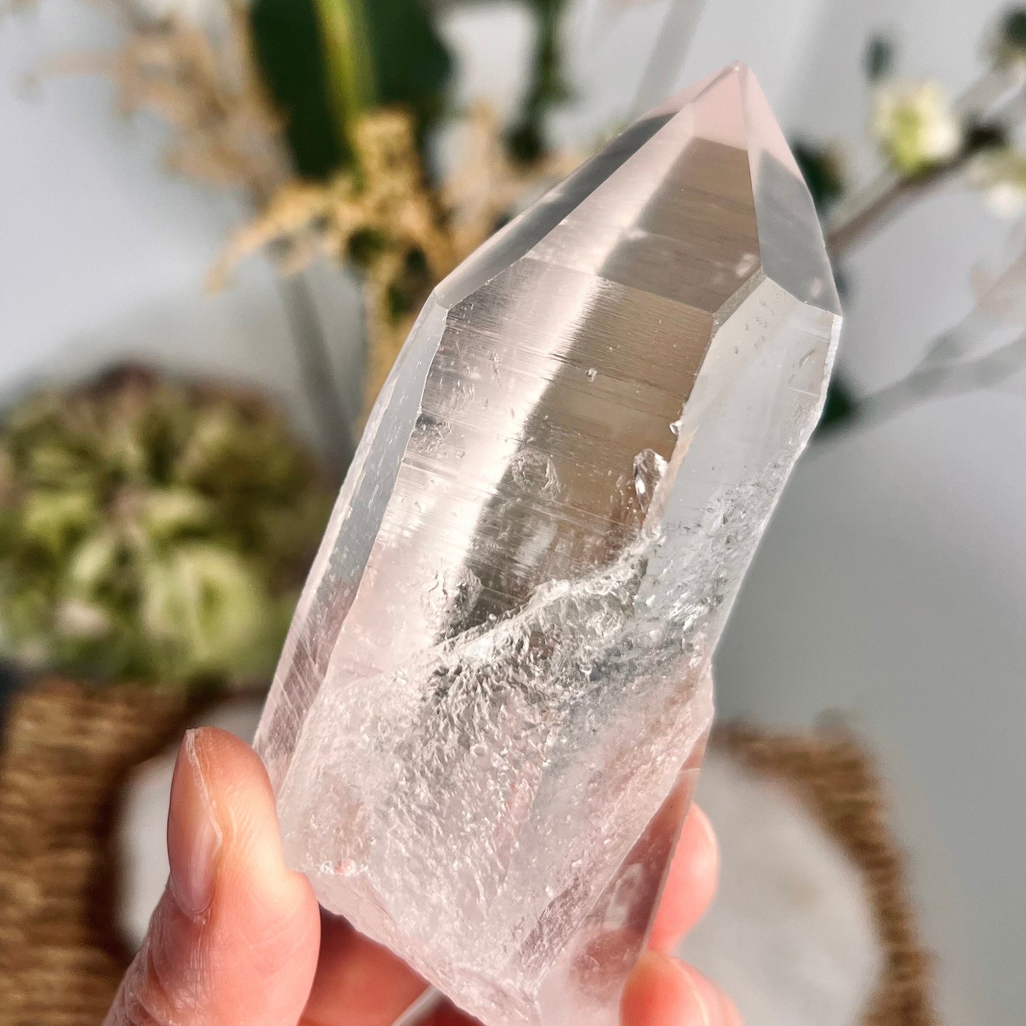 Grade AAA+ Natural Lemurian Quartz 164g, Record Keepers, Self Healed, Starseed Quartz Wand, Super Extra Quality SL04