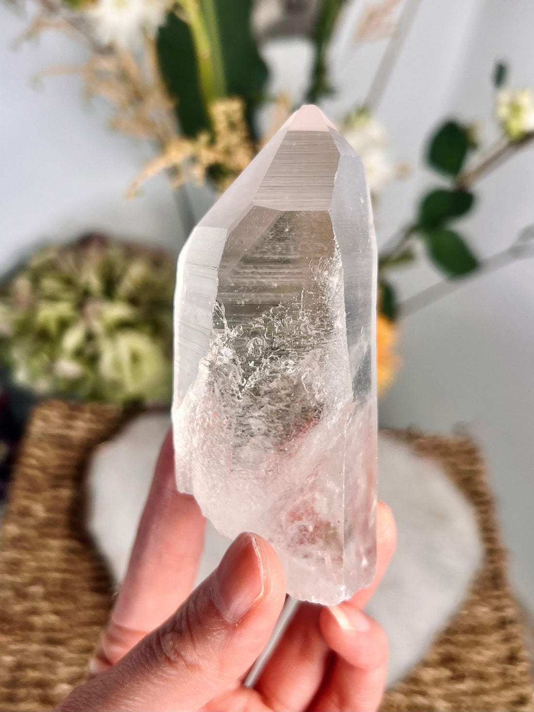 Grade AAA+ Natural Lemurian Quartz 164g, Record Keepers, Self Healed, Starseed Quartz Wand, Super Extra Quality SL04