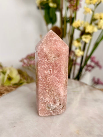 Grade AAA  Pink Amethyst Tower, Full body sparkles, Heart Chakra Healing,Unconditional Love Crystal 155g PAT01
