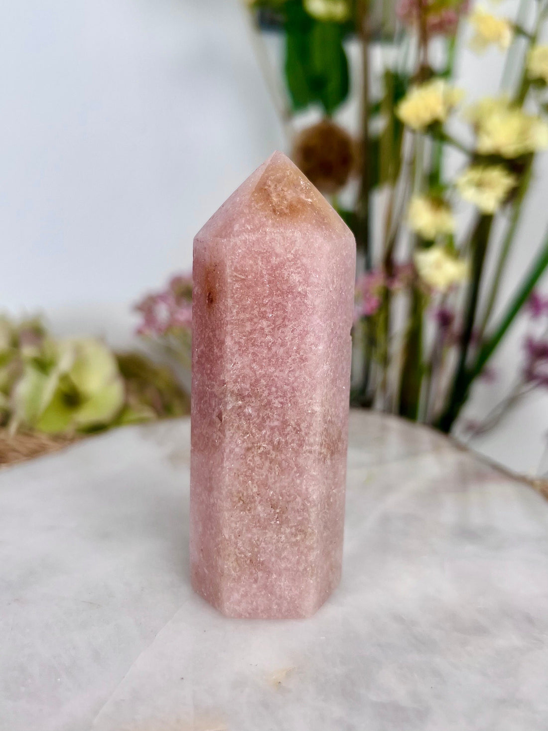 Grade AAA  Pink Amethyst Tower, Full body sparkles, Heart Chakra Healing,Unconditional Love Crystal 98g PAT03