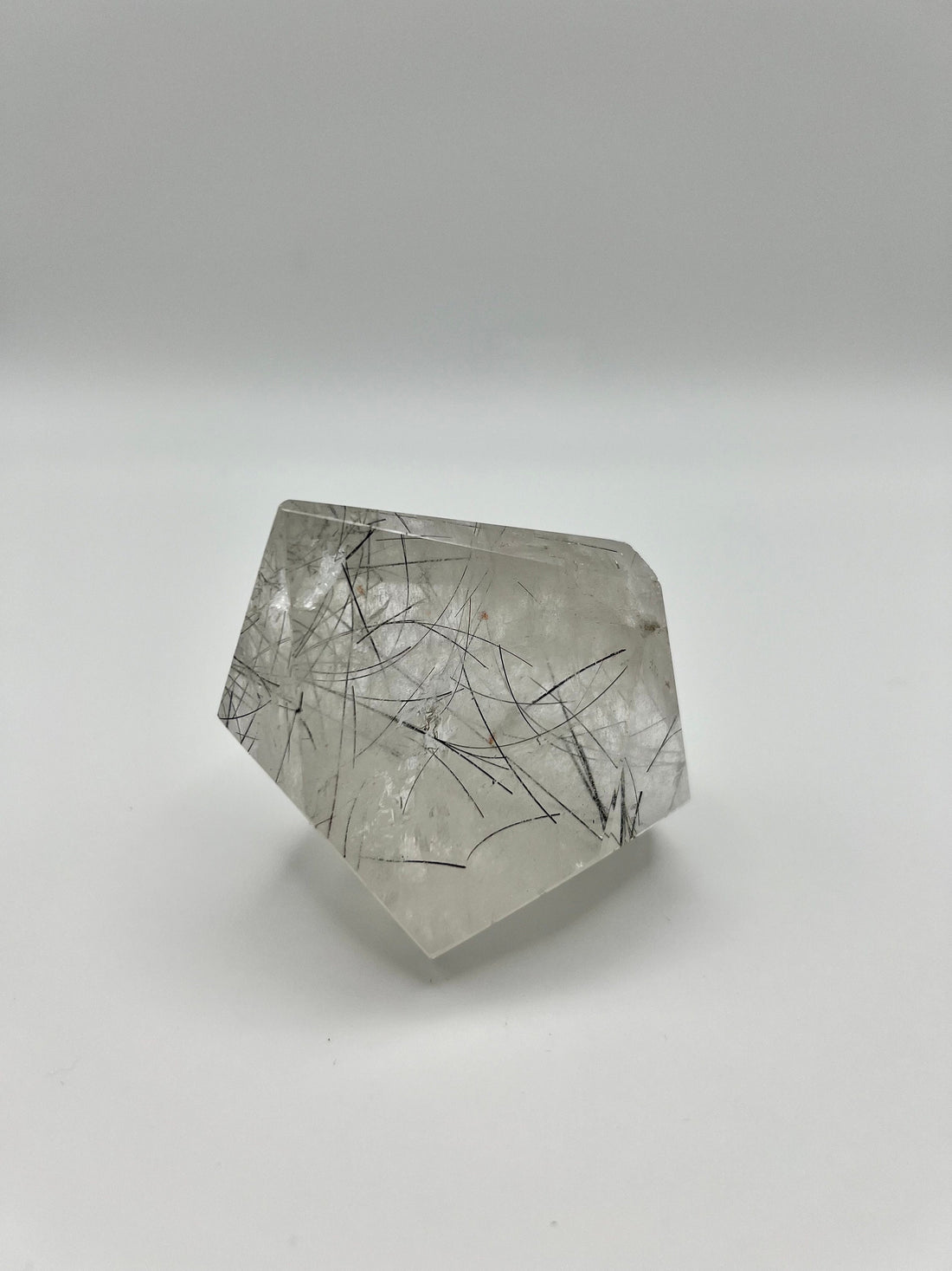 Mesmerizing Natural Black Rutile Quartz Freeform with Stunning Rainbow RQ02 215g