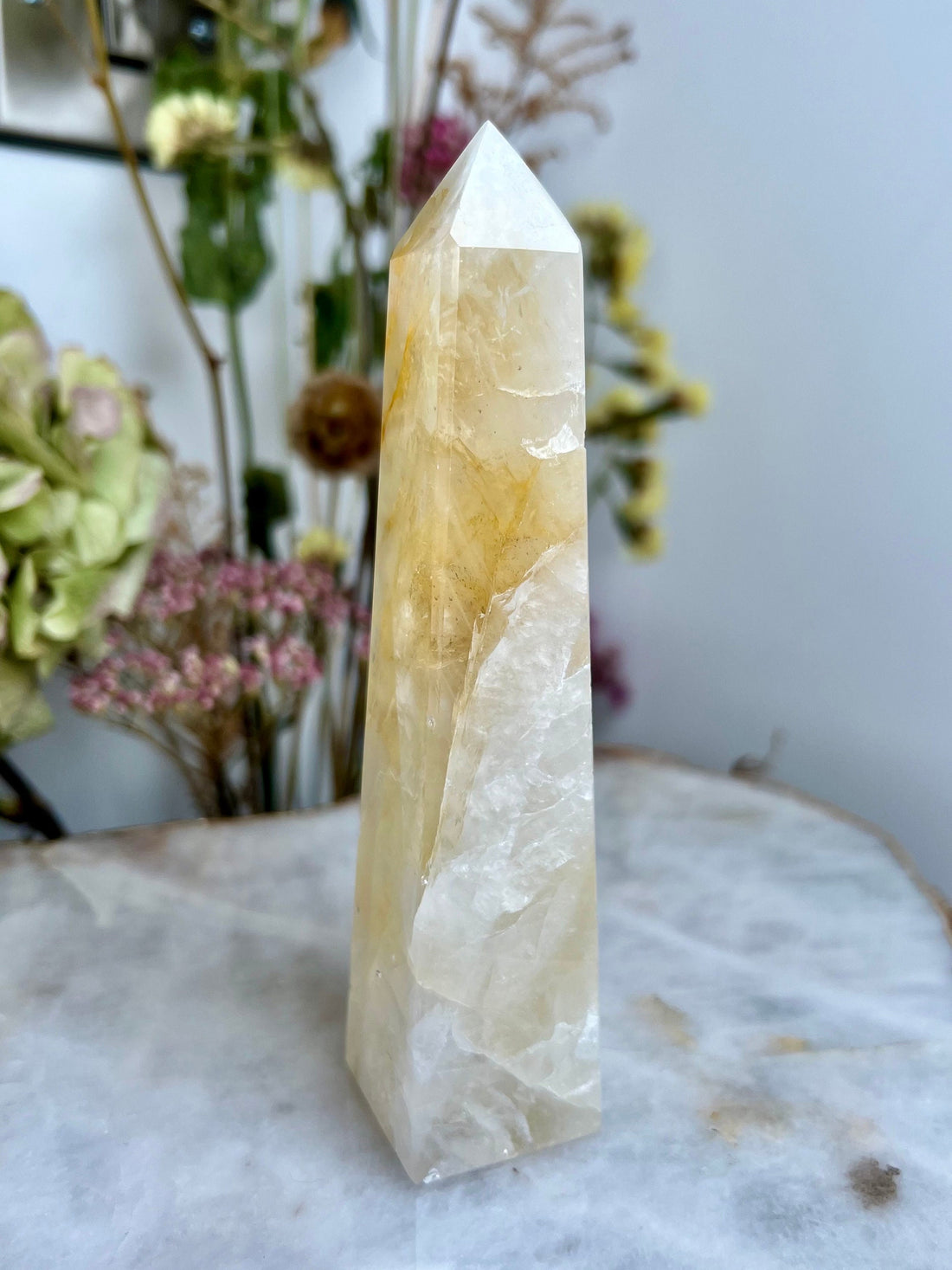 Grade AAA Golden Healer Obelisk, Natural Hematoid Quartz, Source Energy Crystal Tower 223g GHO13 Discounted for minor imperfection