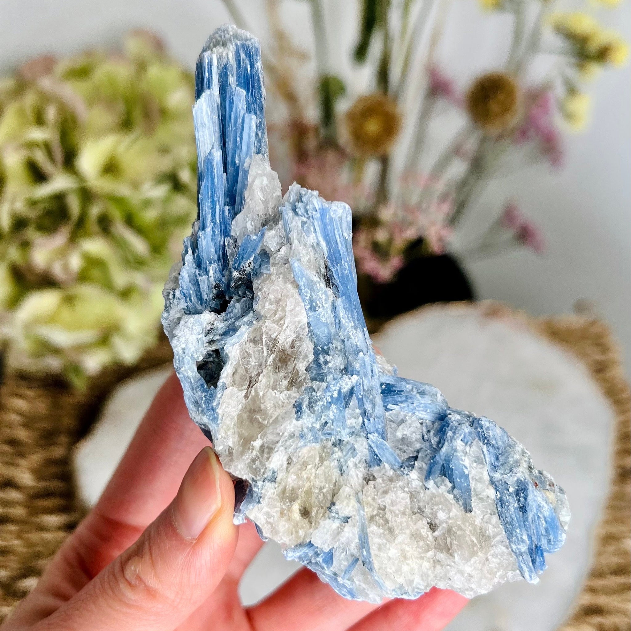 Grade AAA Natural Raw Blue Kyanite Crystal with Quartz Inclusion - A Portal to Higher Consciousness 177g - BK01