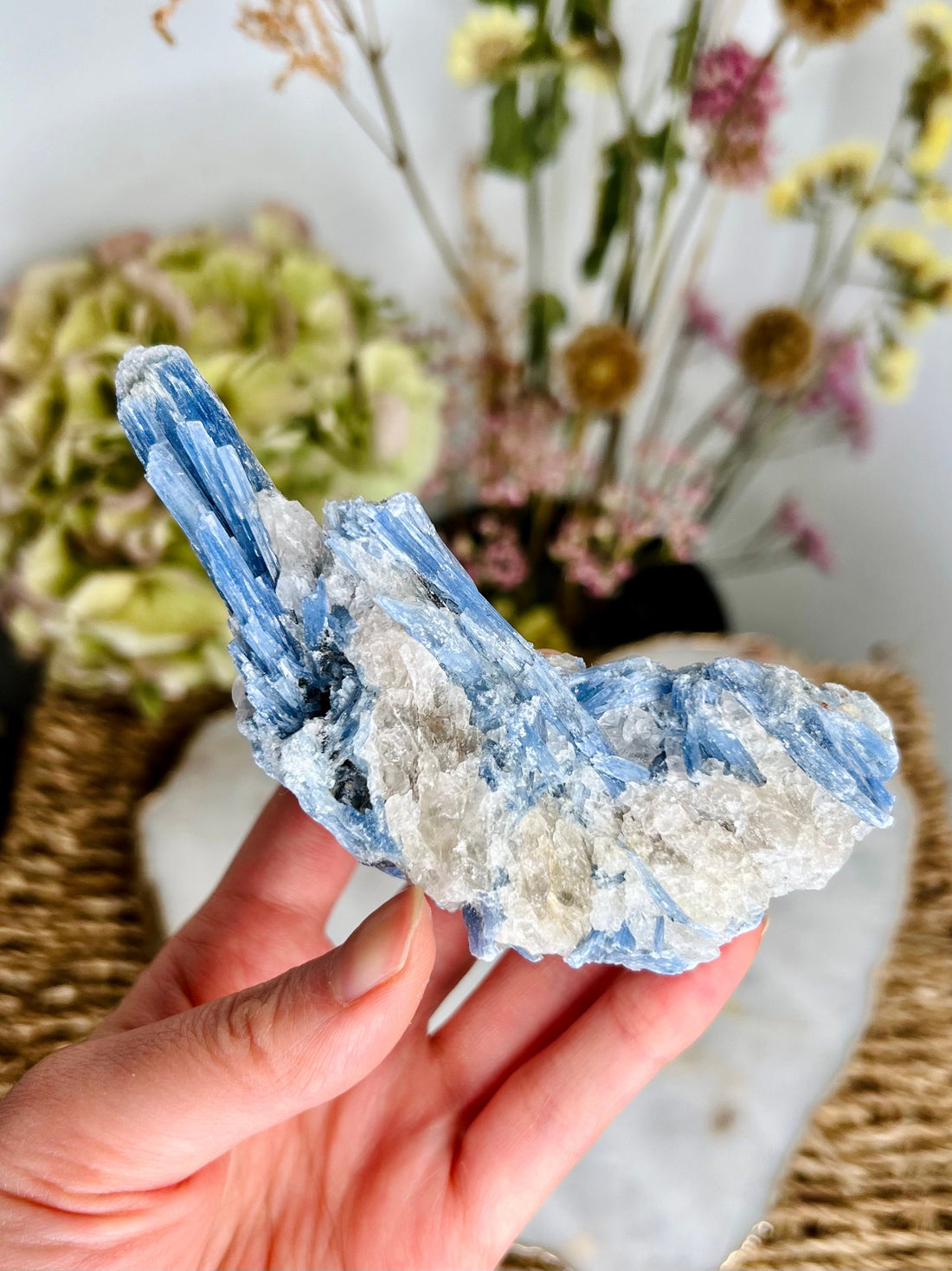 Grade AAA Natural Raw Blue Kyanite Crystal with Quartz Inclusion - A Portal to Higher Consciousness 177g - BK01