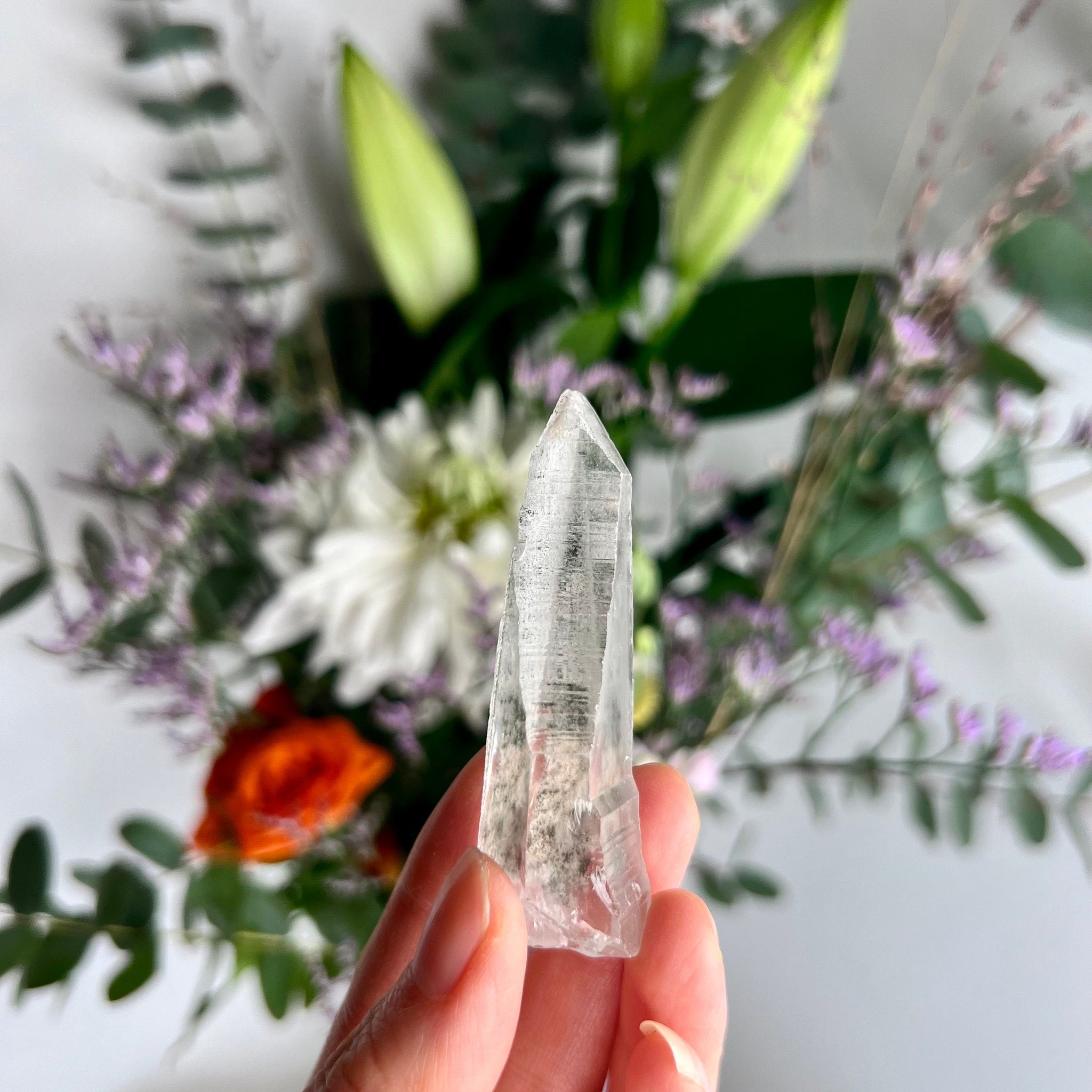 Special Grade AAA Natural Chlorite Lemurian Quartz 25g,Manifestation Formation, Penetration Point, Starseed Quartz Wand,  Extra Quality CS22