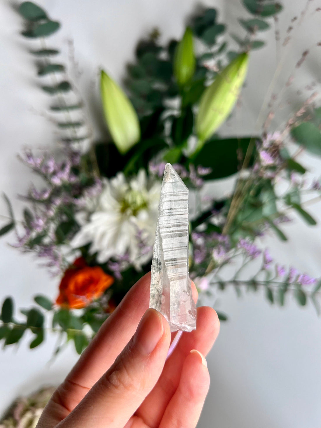 Special Grade AAA Natural Chlorite Lemurian Quartz 25g,Manifestation Formation, Penetration Point, Starseed Quartz Wand,  Extra Quality CS22