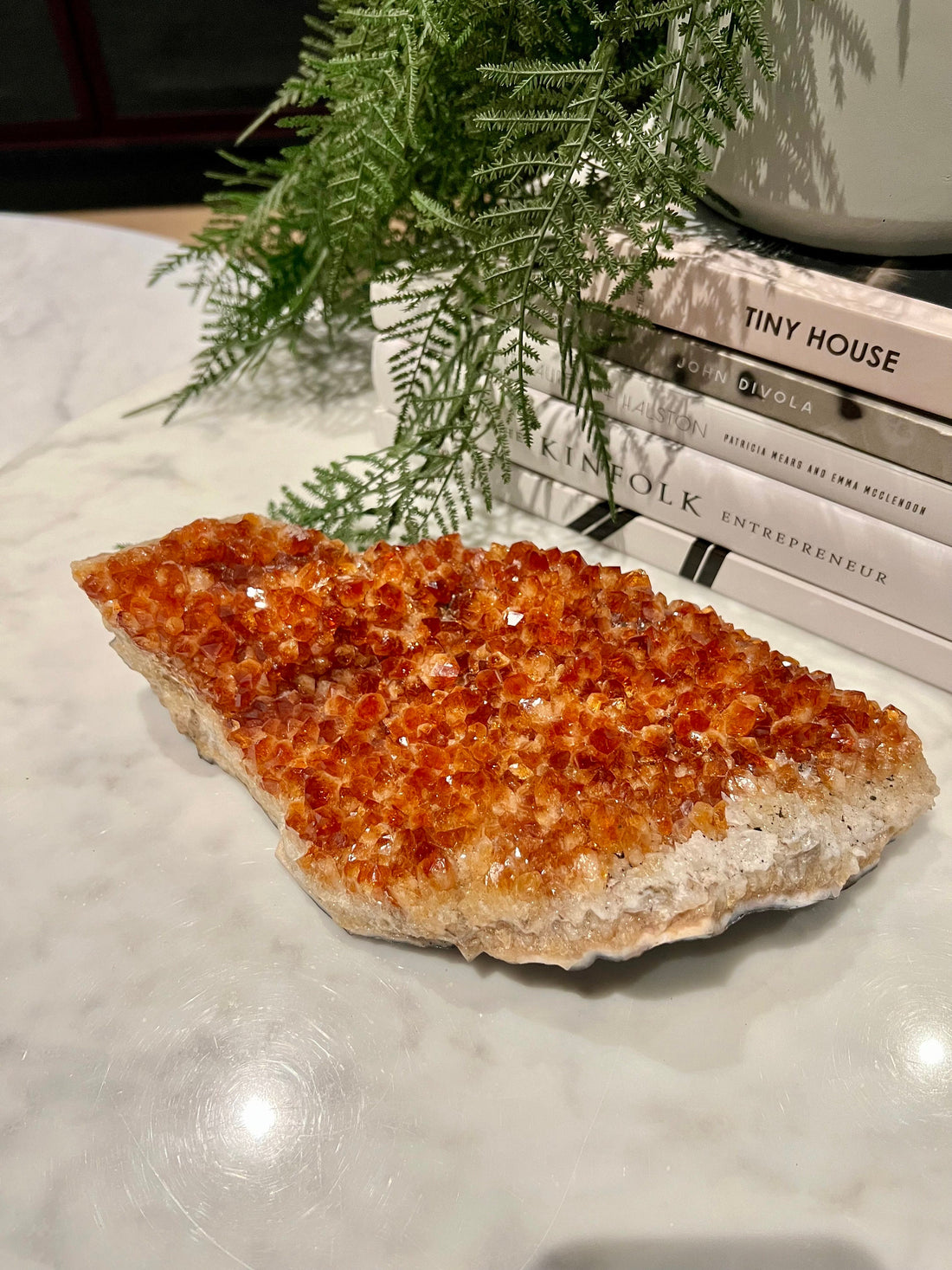 Grade AAA Heated Citrine Cluster with Stand - 2.5kg Statement Crystal for Prosperity, Success and Joy