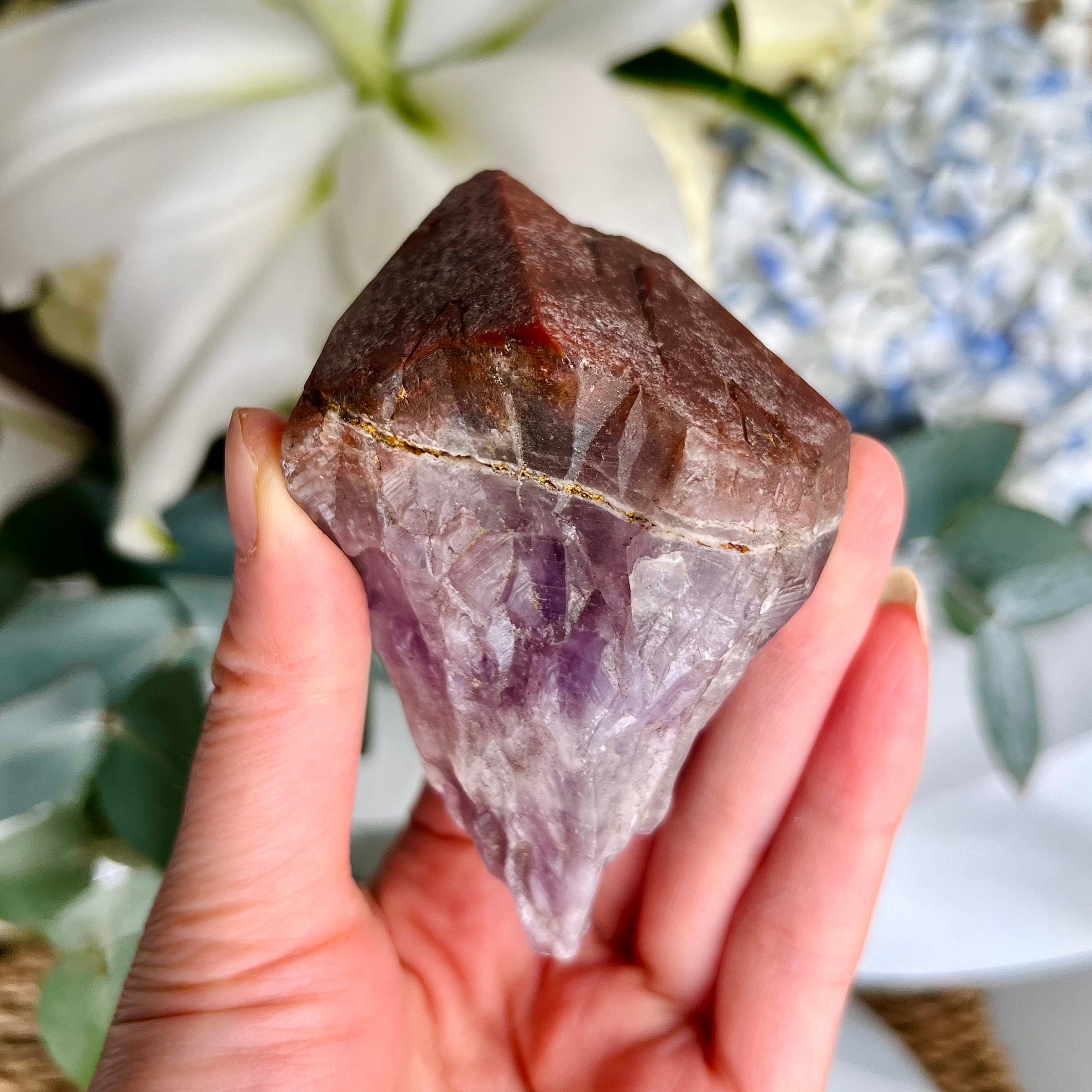 Grade A 100% Natural Super Seven Crystal Point, Miracle Stone, Rough Specimen, Crystal Healing Home Decor 157g -SSR02