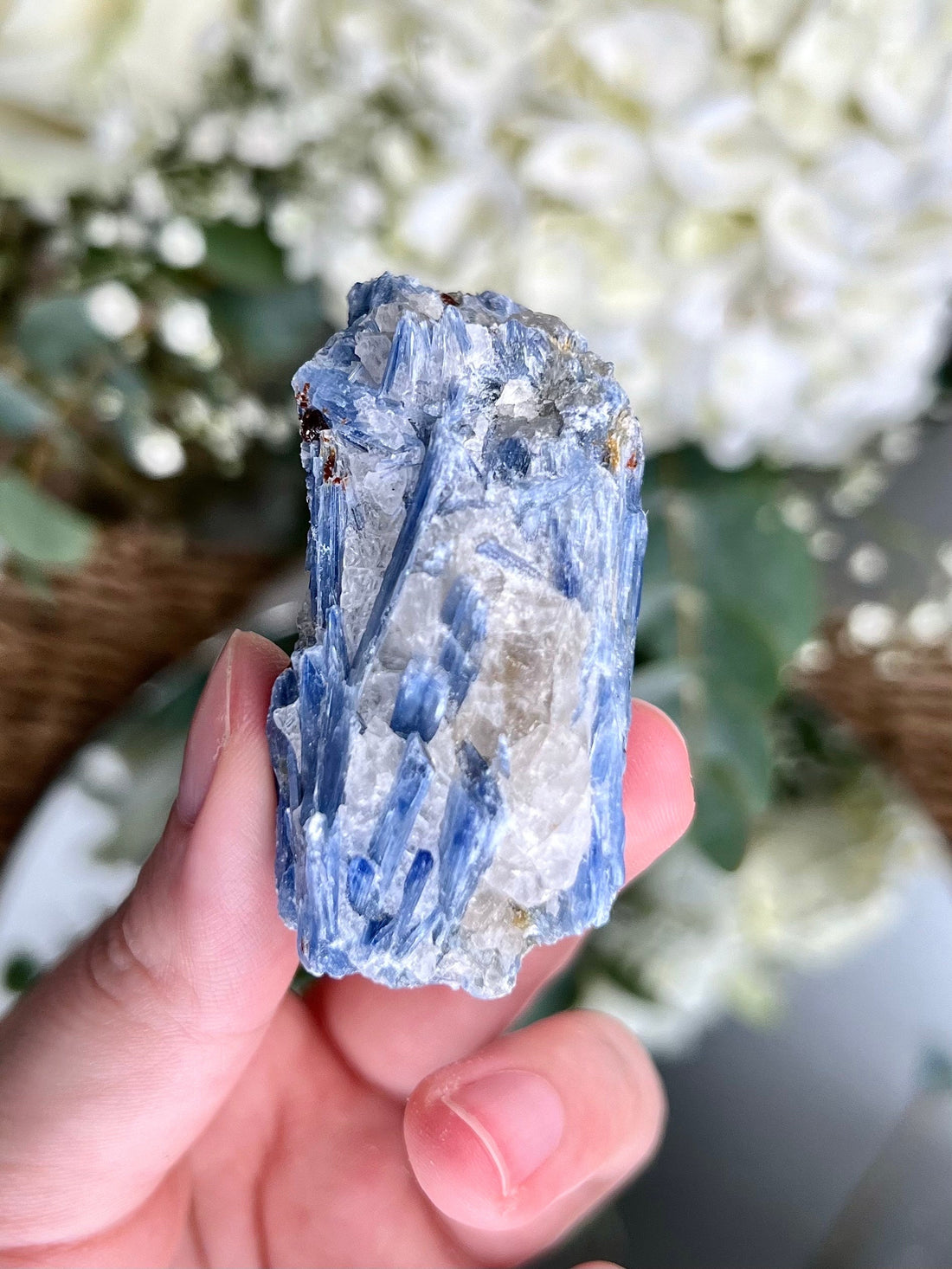 Grade AA Natural Blue Kyanite with Iron and Quartz,  Crystal Healing, Energy Protection, Calming BK15,86g