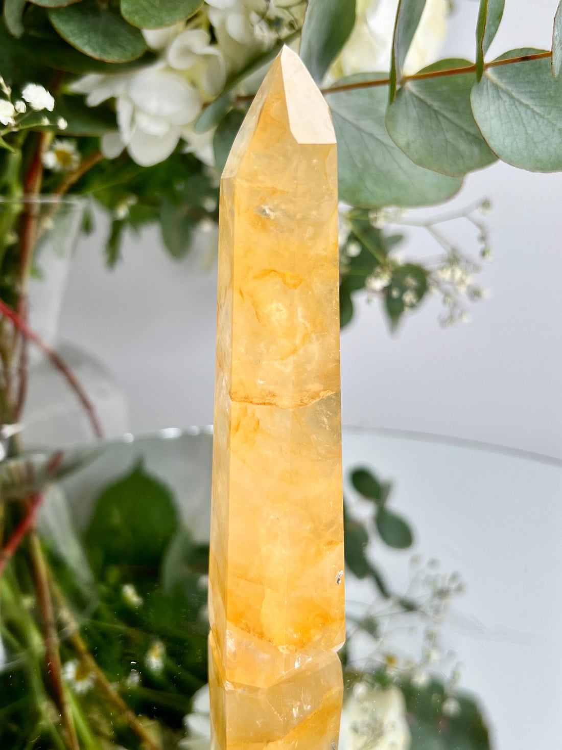 Grade AAA Golden Healer Tower - Natural Hematoid Quartz for Ultimate Healing, Abundance, and High Energy Frequency GHC16, 141g
