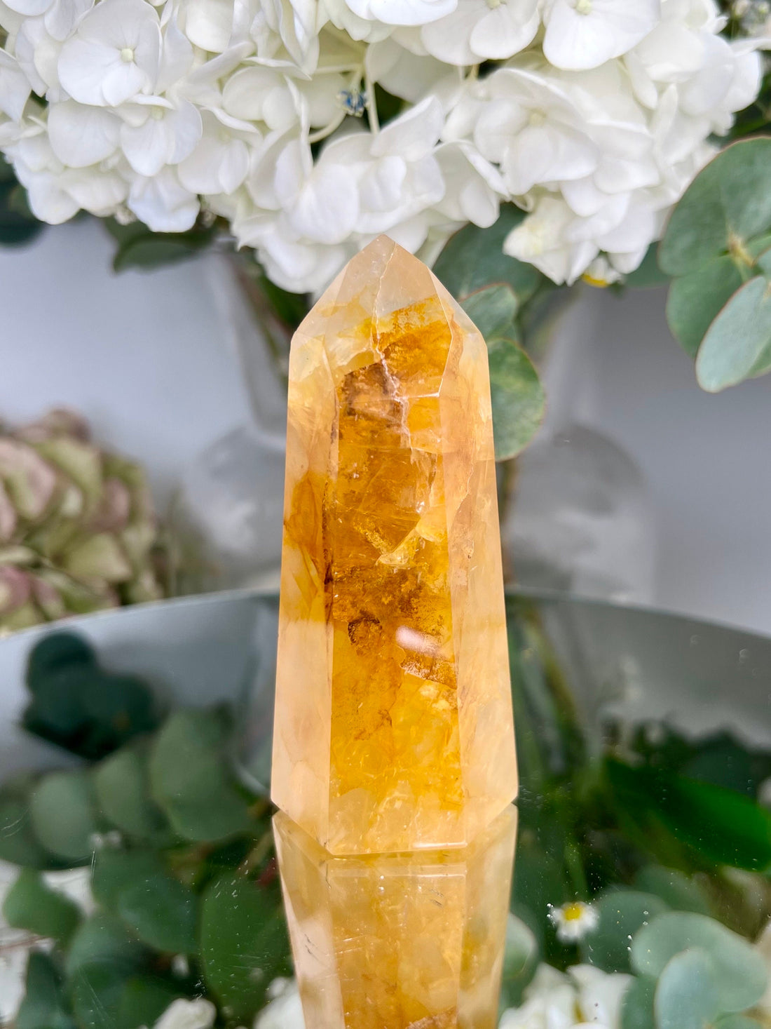 Grade AAA Golden Healer Tower - Natural Hematoid Quartz for Ultimate Healing, Abundance, and High Energy Frequency GHC22, 143g