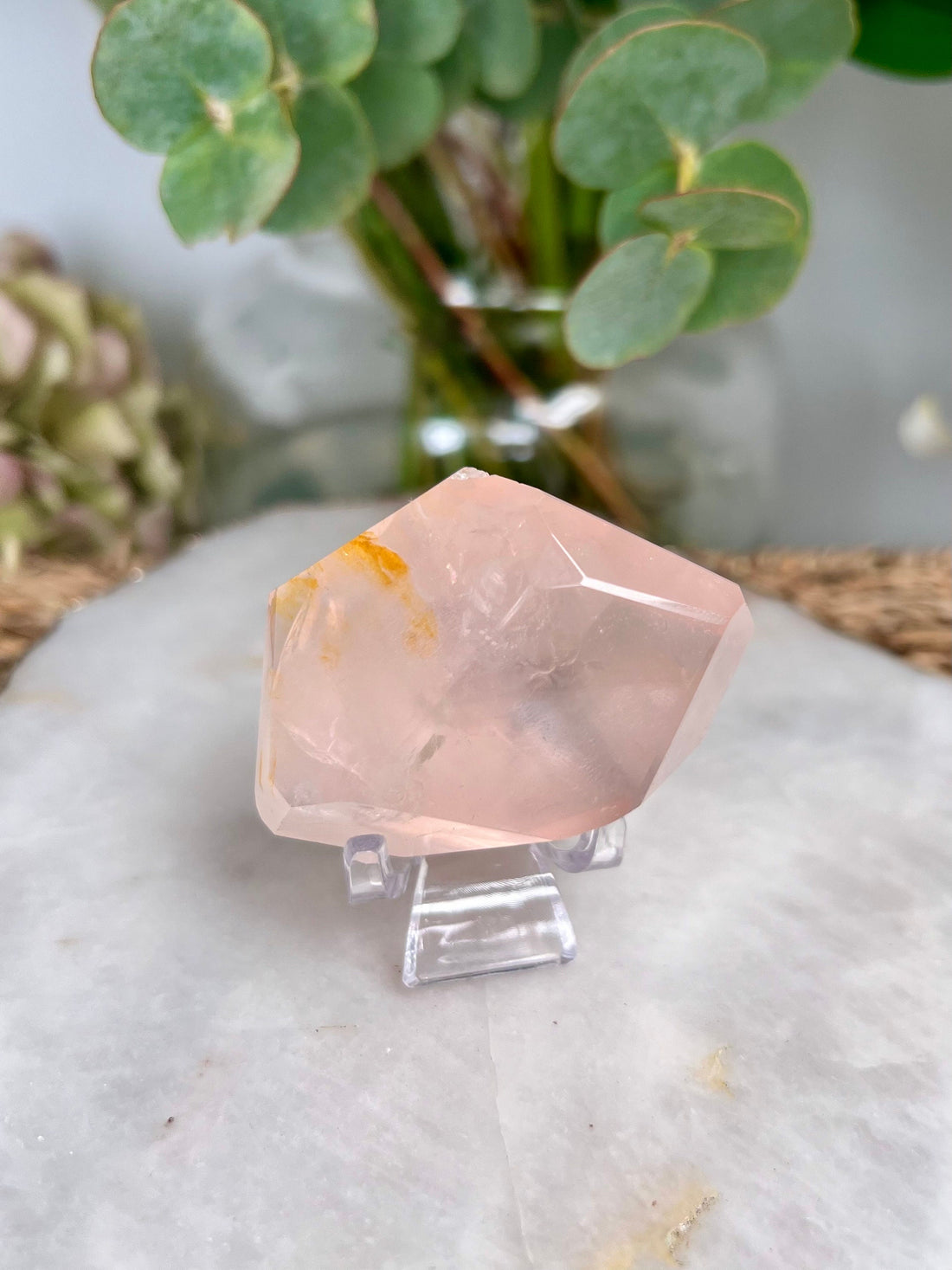 Grade AAA Golden Healer Rose Quartz Freeform with Star Light - A Celestial Beacon of Love and Healing, GRC02,87g