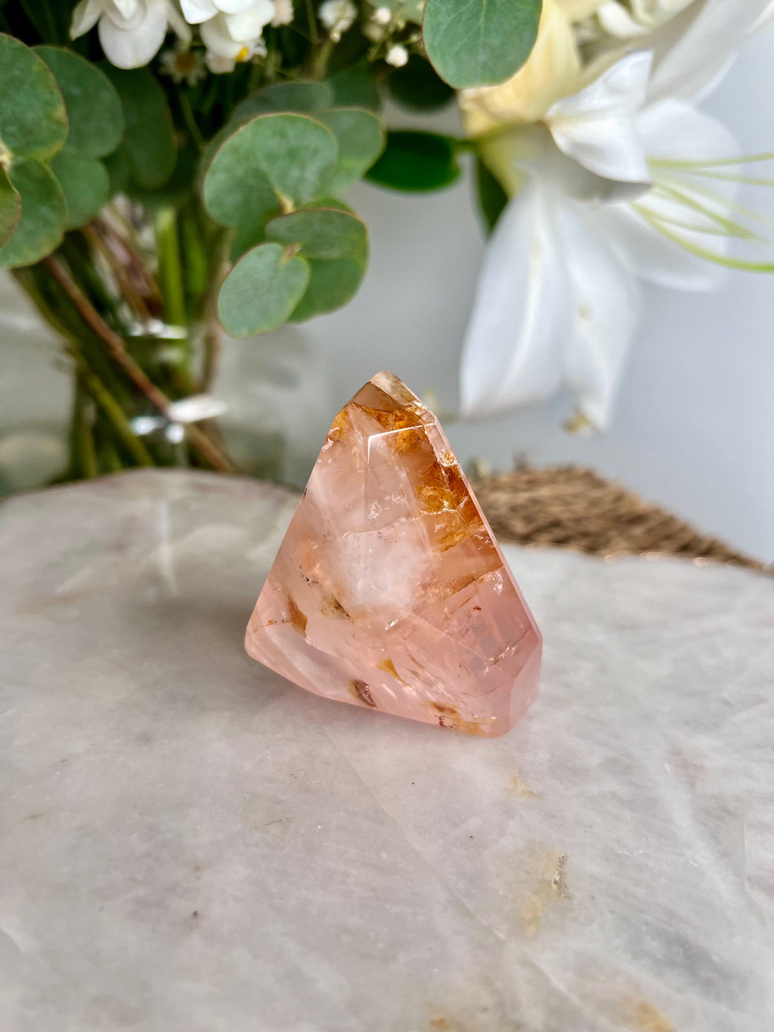 Grade AAA Golden Healer Rose Quartz Freeform with Star Light - A Celestial Beacon of Love and Healing, GRC13, 125g