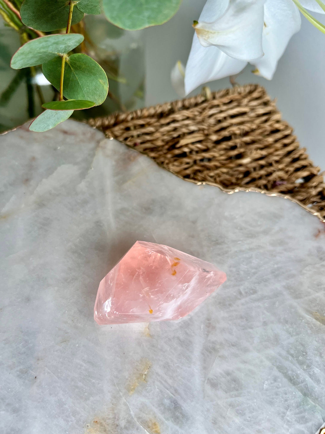 Grade AAA Golden Healer Rose Quartz Freeform with Star Light - A Celestial Beacon of Love and Healing, GRC15, 104g