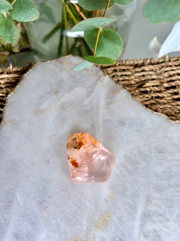 Grade AAA Golden Healer Rose Quartz Freeform with Star Light - A Celestial Beacon of Love and Healing, GRC17, 47g