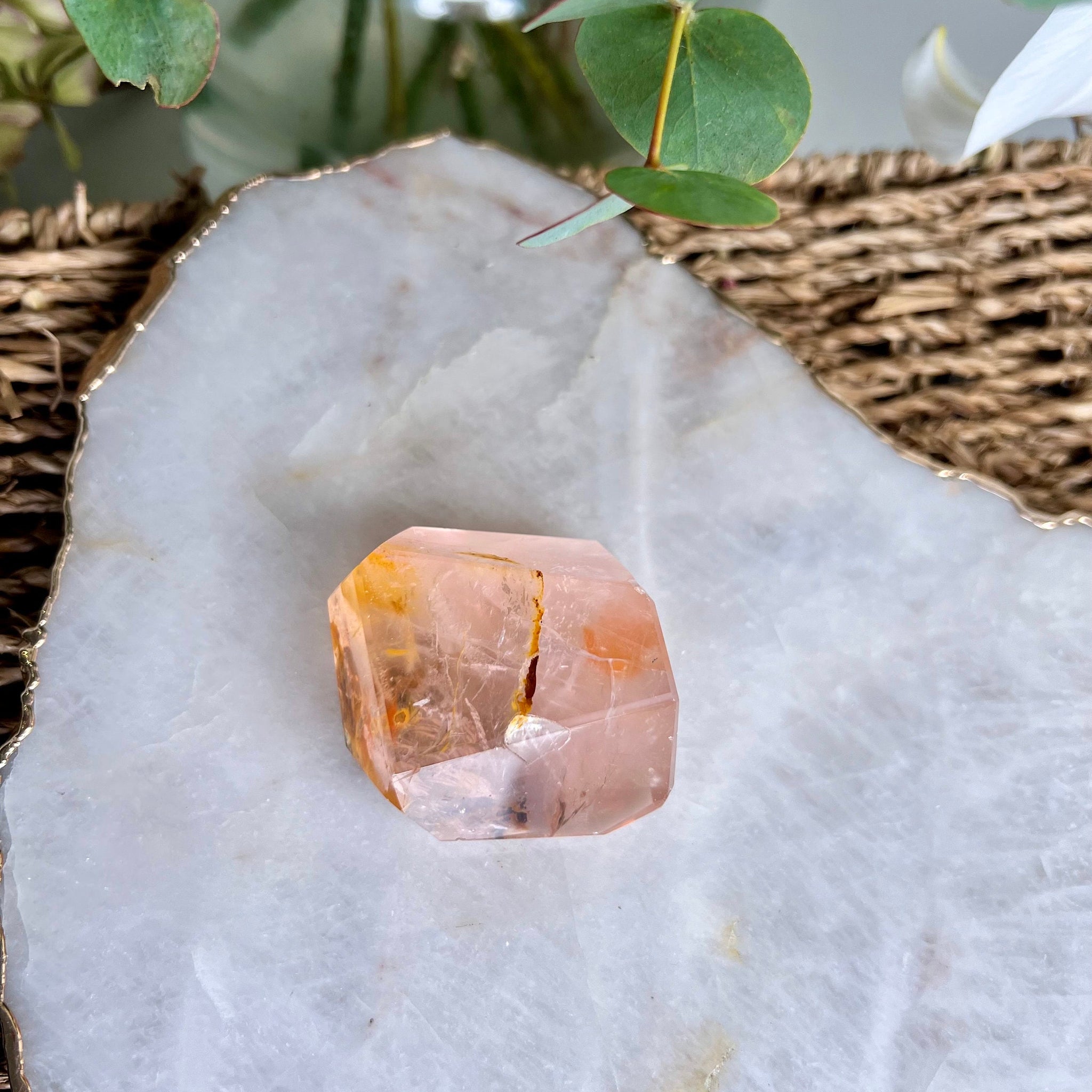 Grade AAA Golden Healer Rose Quartz Freeform with Star Light - A Celestial Beacon of Love and Healing, GRC19, 114g