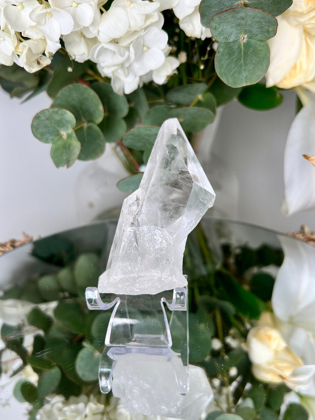 Grade AA Natural Etched Clear Quartz Point - A Beacon of Pure Energy and Insight QPC04, 143g