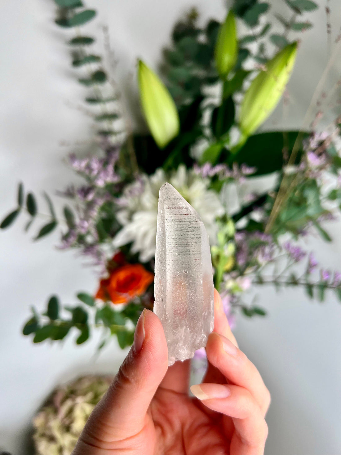 Grade AAA Natural Chlorite Crater Lemurian Quartz 46g, Self Healed, Starseed Quartz Wand,  Extra Quality CS15