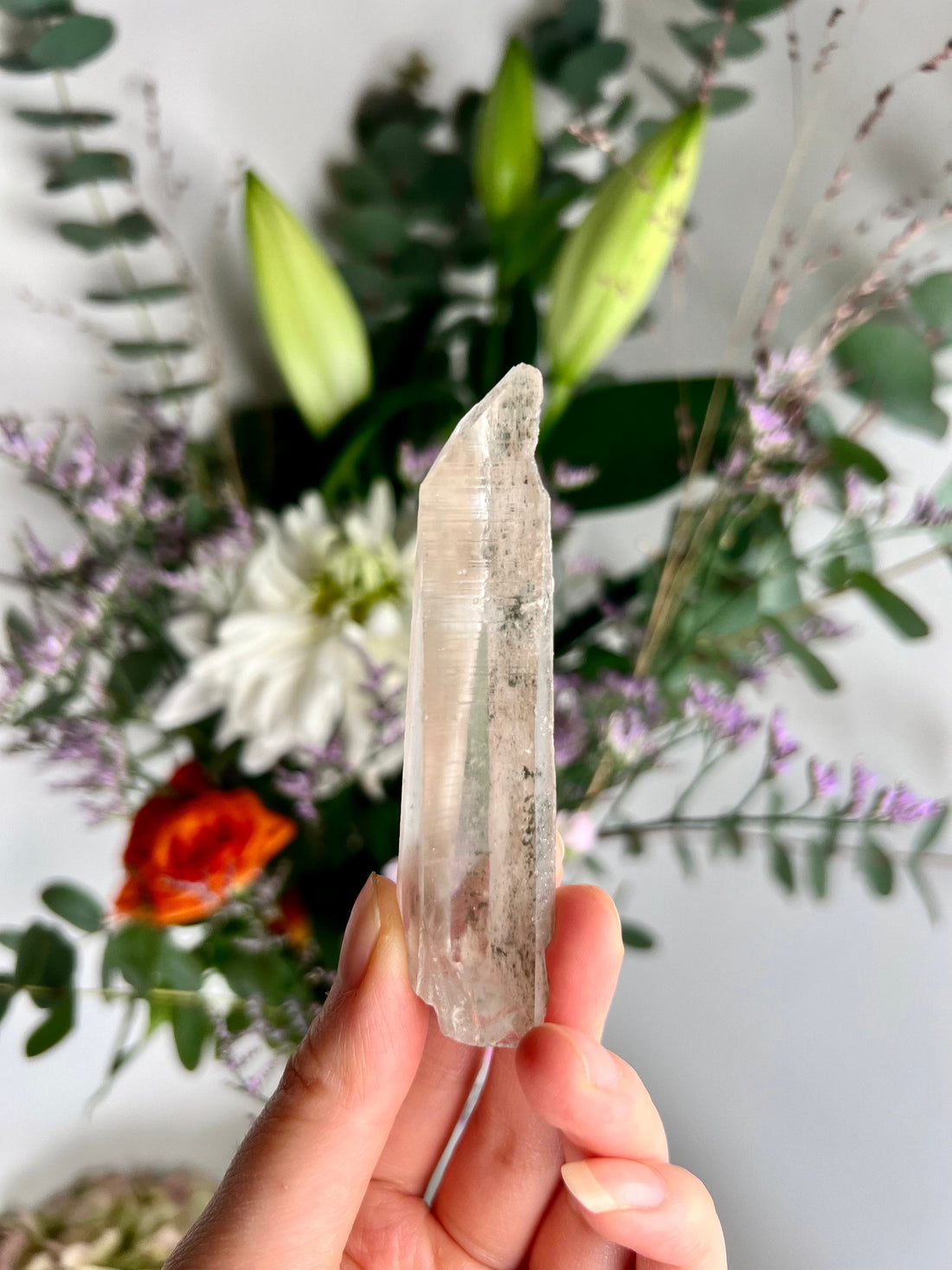 Grade AAA Natural Chlorite Lemurian Quartz 41g, Self Healed, Starseed Quartz Wand,  Extra Quality CS19