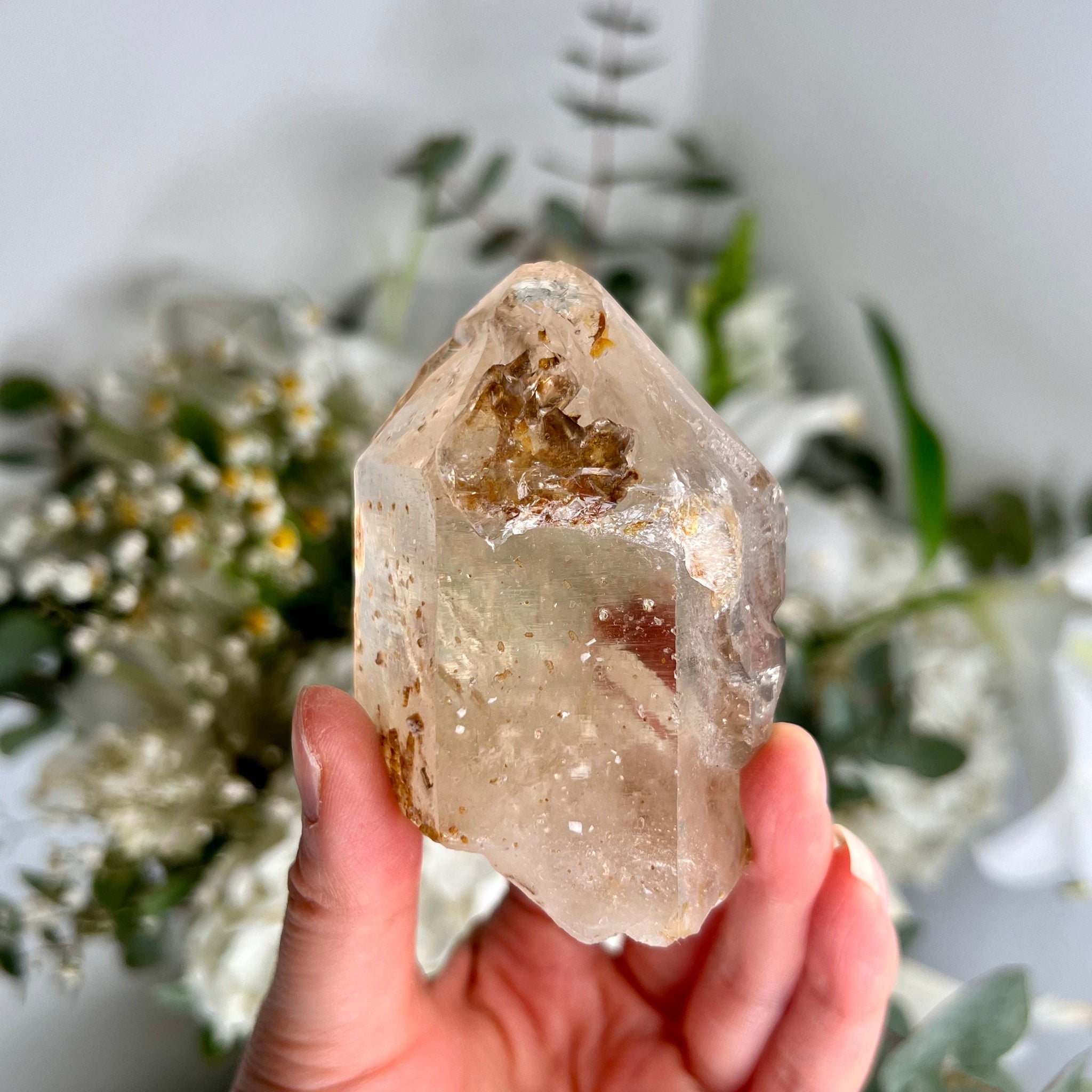 Grade AAA Natural Golden Citrine Cathedral Point with Golden Mica- Super Extra Quality, CCH02, 183g