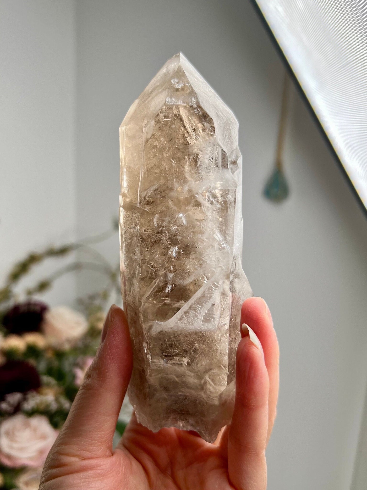 Grade AA Elestial Smoky Quartz - A Portal to Mystical Realms and Vibrant Healing 371g, SEH01