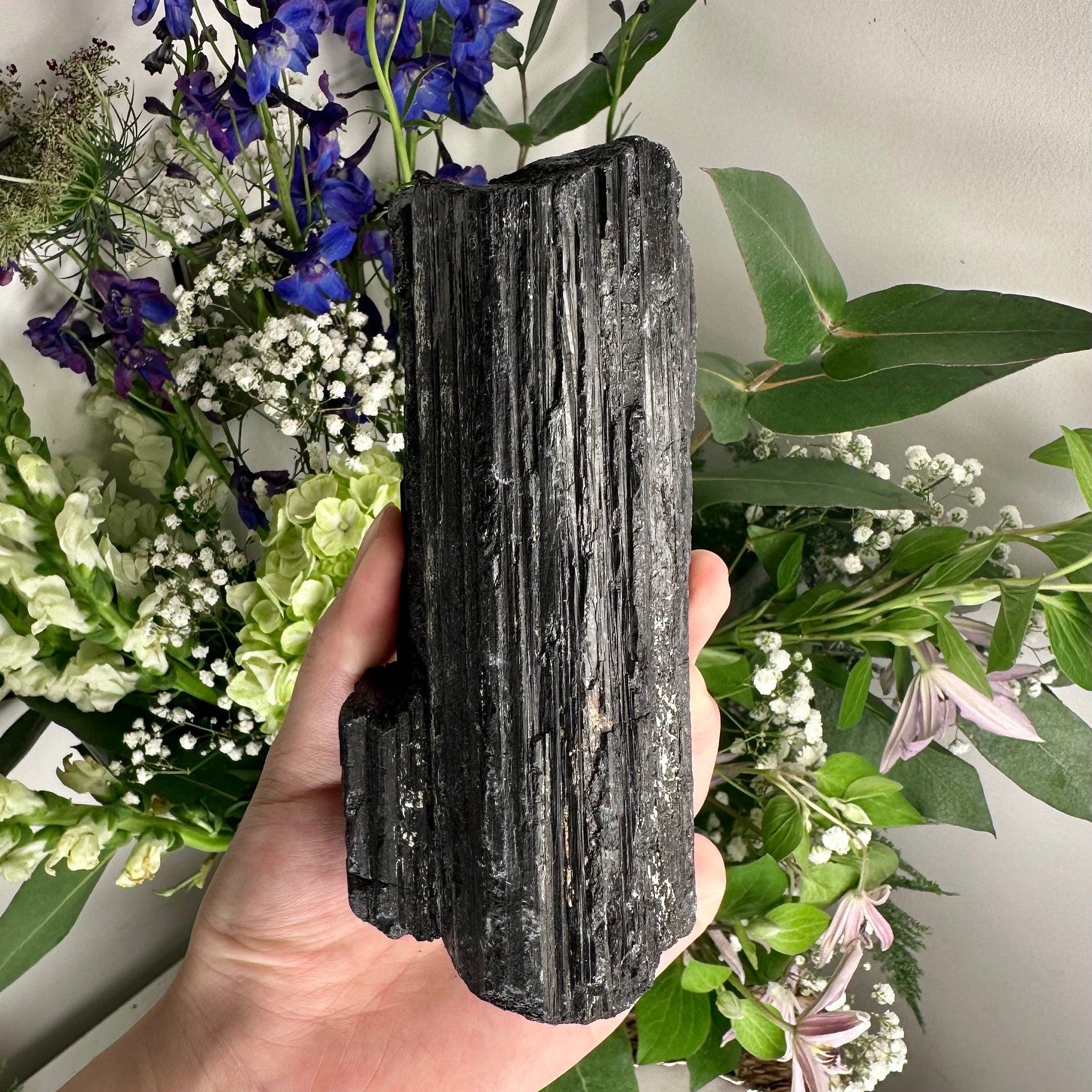 Grade AA Raw Black Tourmaline Specimen - The Ultimate Shield for Energy Purification, Grounding & EMF Protection 932g BTG15