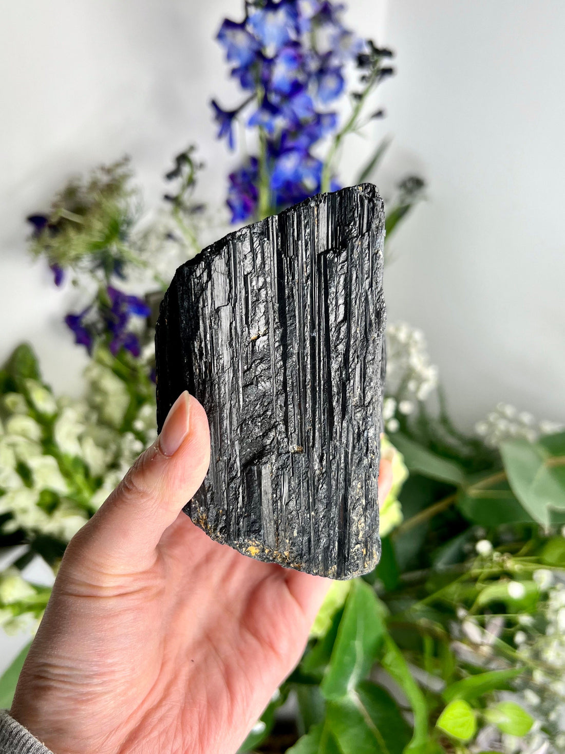 Grade AA Raw Black Tourmaline Specimen - The Ultimate Shield for Energy Purification, Grounding & EMF Protection 738g BTG20