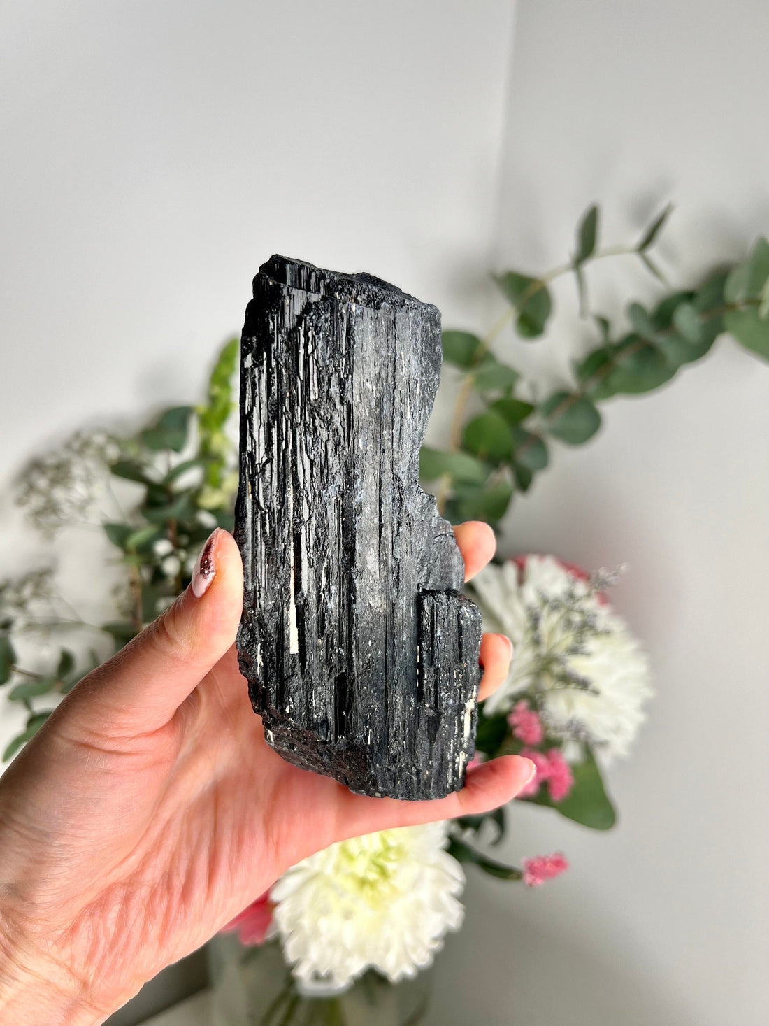 Grade AA Raw Black Tourmaline Specimen - The Ultimate Shield for Energy Purification, Grounding & EMF Protection 613g BTG24