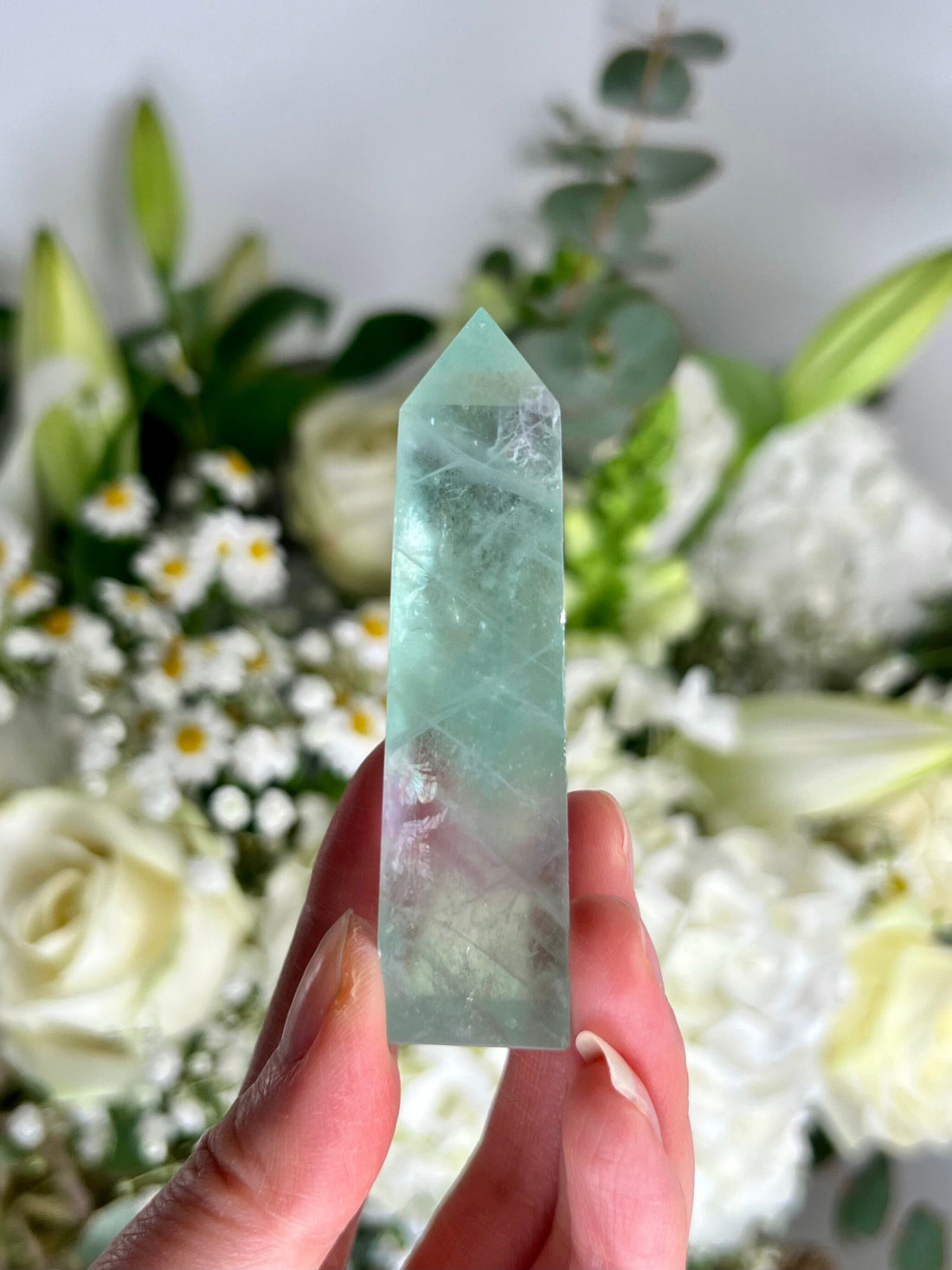 Grade AAA Rainbow Fluorite Tower with rainbow, Green Purple Fluorite Obelisk, Discounted for minor imperfection FLT10,67g