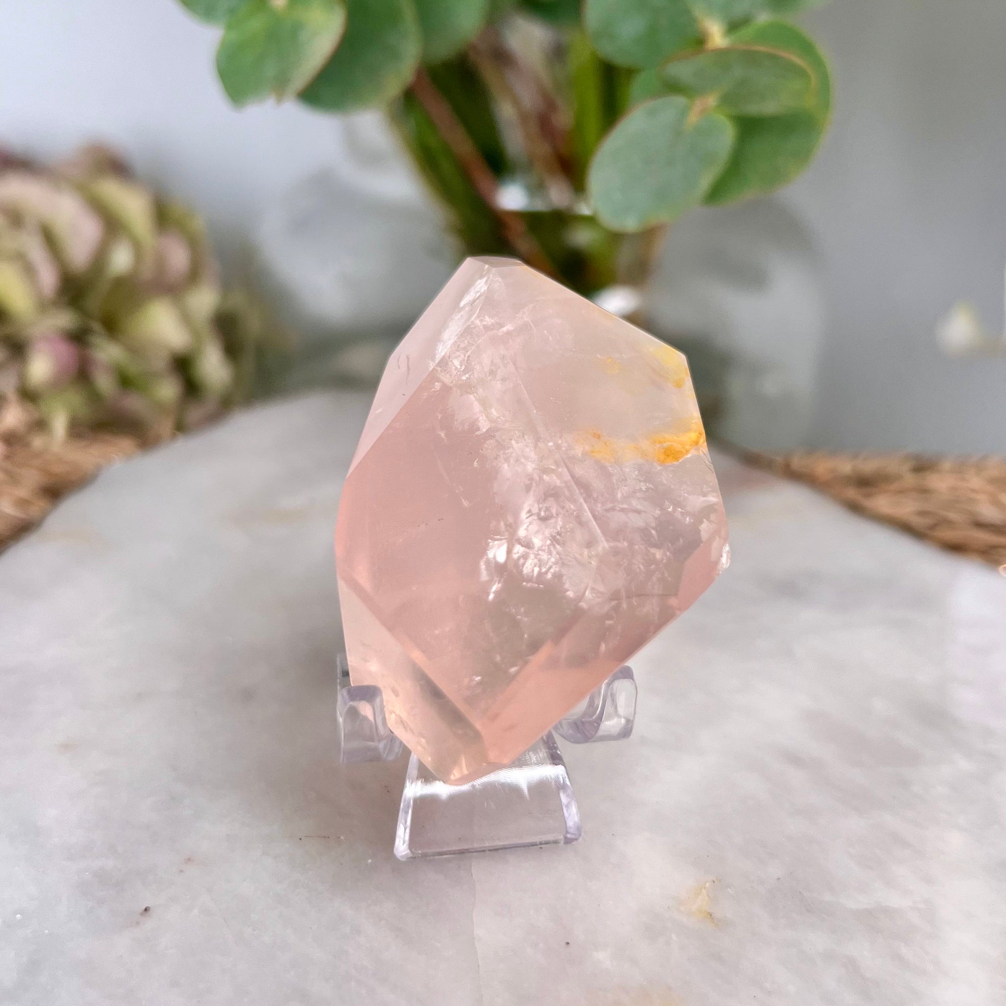 Grade AAA Golden Healer Rose Quartz Freeform with Star Light - A Celestial Beacon of Love and Healing, GRC02,87g