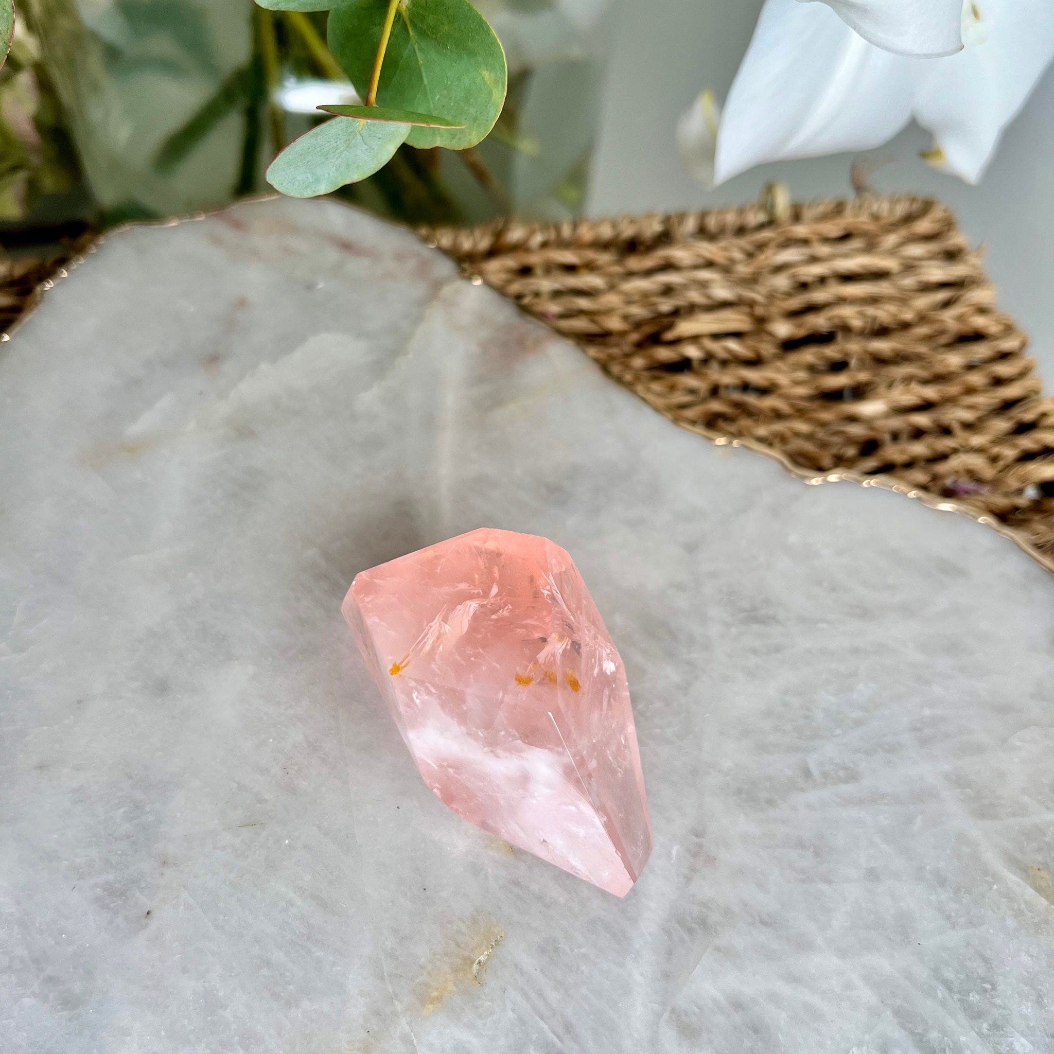 Grade AAA Golden Healer Rose Quartz Freeform with Star Light - A Celestial Beacon of Love and Healing, GRC15, 104g