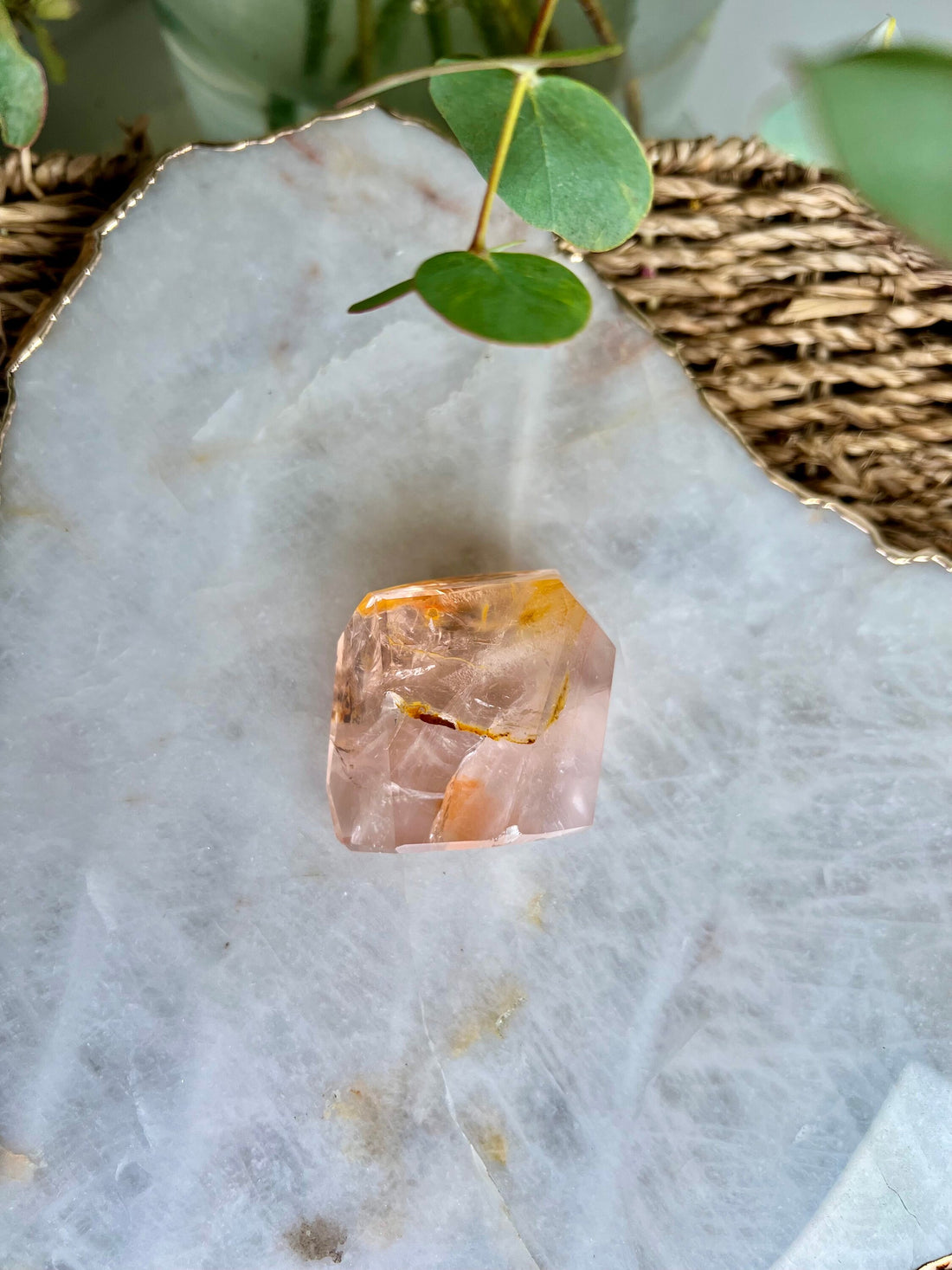 Grade AAA Golden Healer Rose Quartz Freeform with Star Light - A Celestial Beacon of Love and Healing, GRC19, 114g