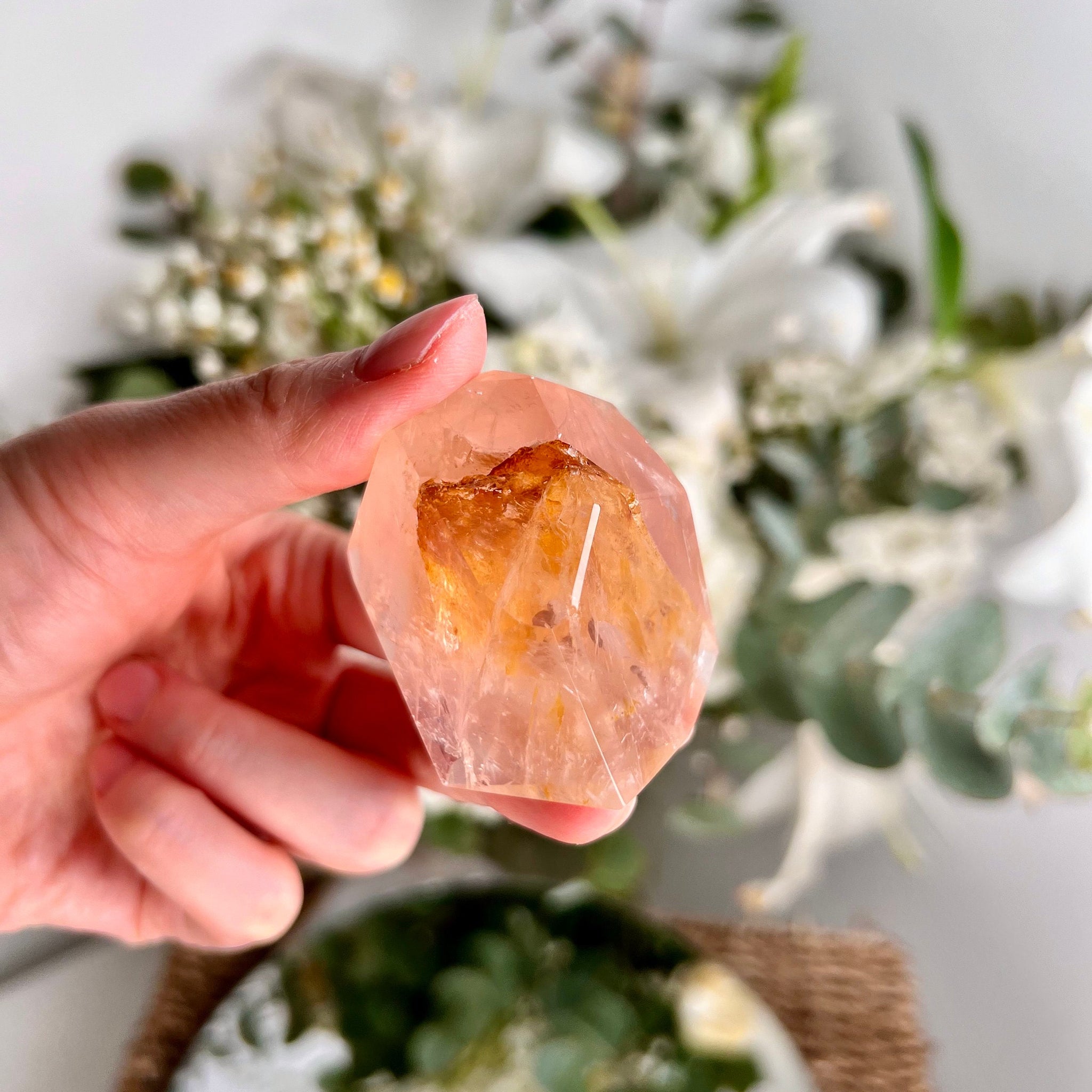 Grade AAA Golden Healer Rose Quartz Freeform with Star Light - A Celestial Beacon of Love and Healing, GRC36, 75g