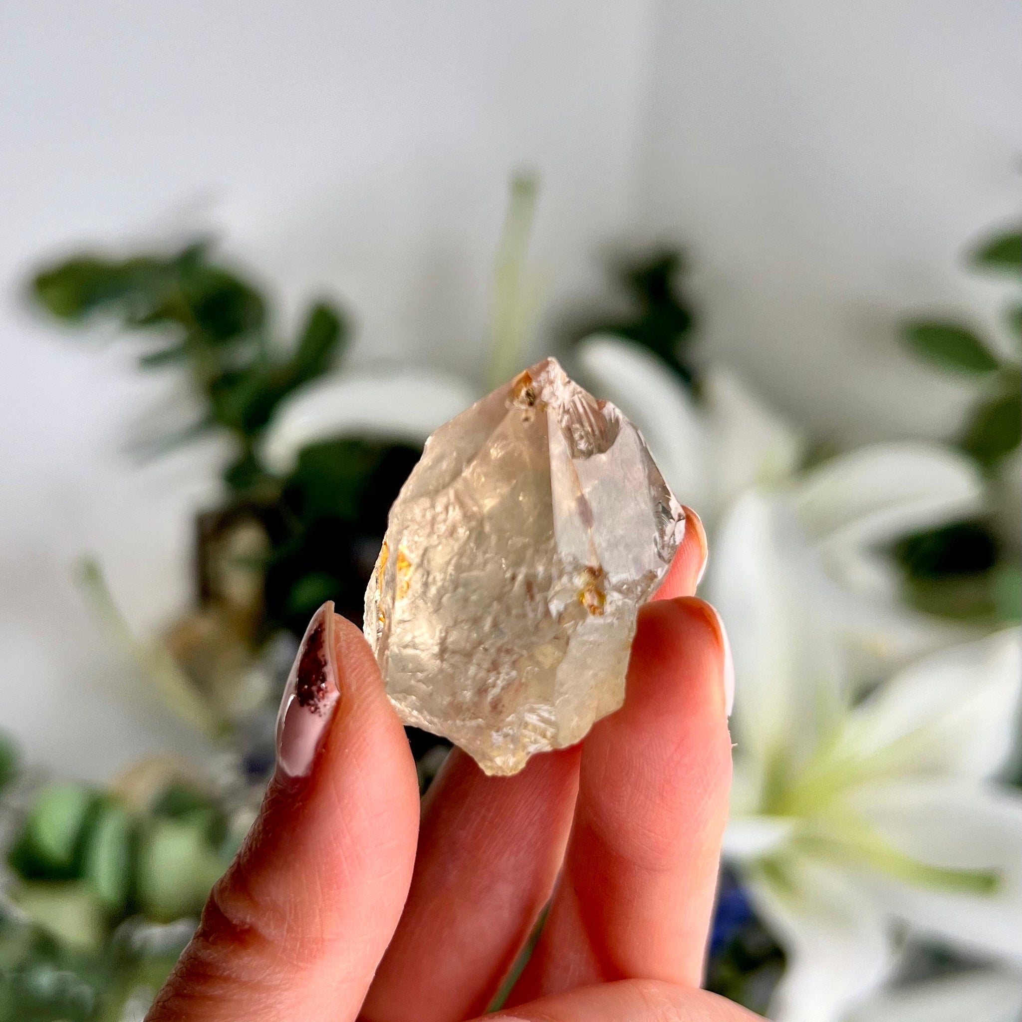 Grade AAA 100% Natural Golden Citrine Point with Hematoid from Araçuai Brazil -  Extra Quality, CCH31, 24g