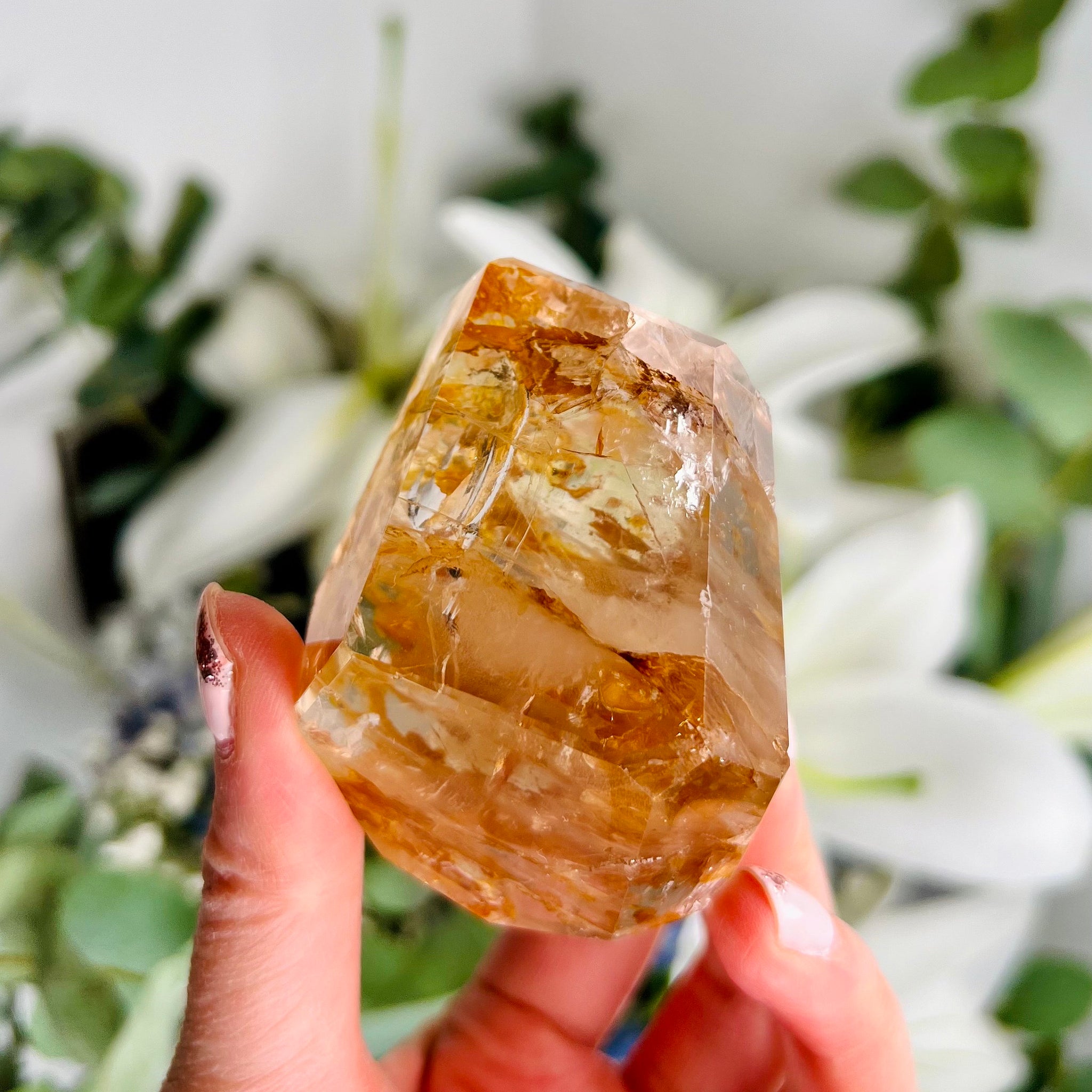 Grade AAA Golden Healer Rose Quartz Freeform with Pyrite Inclusion - A Triad of Love, Healing, and Prosperity, GRC54, 152g