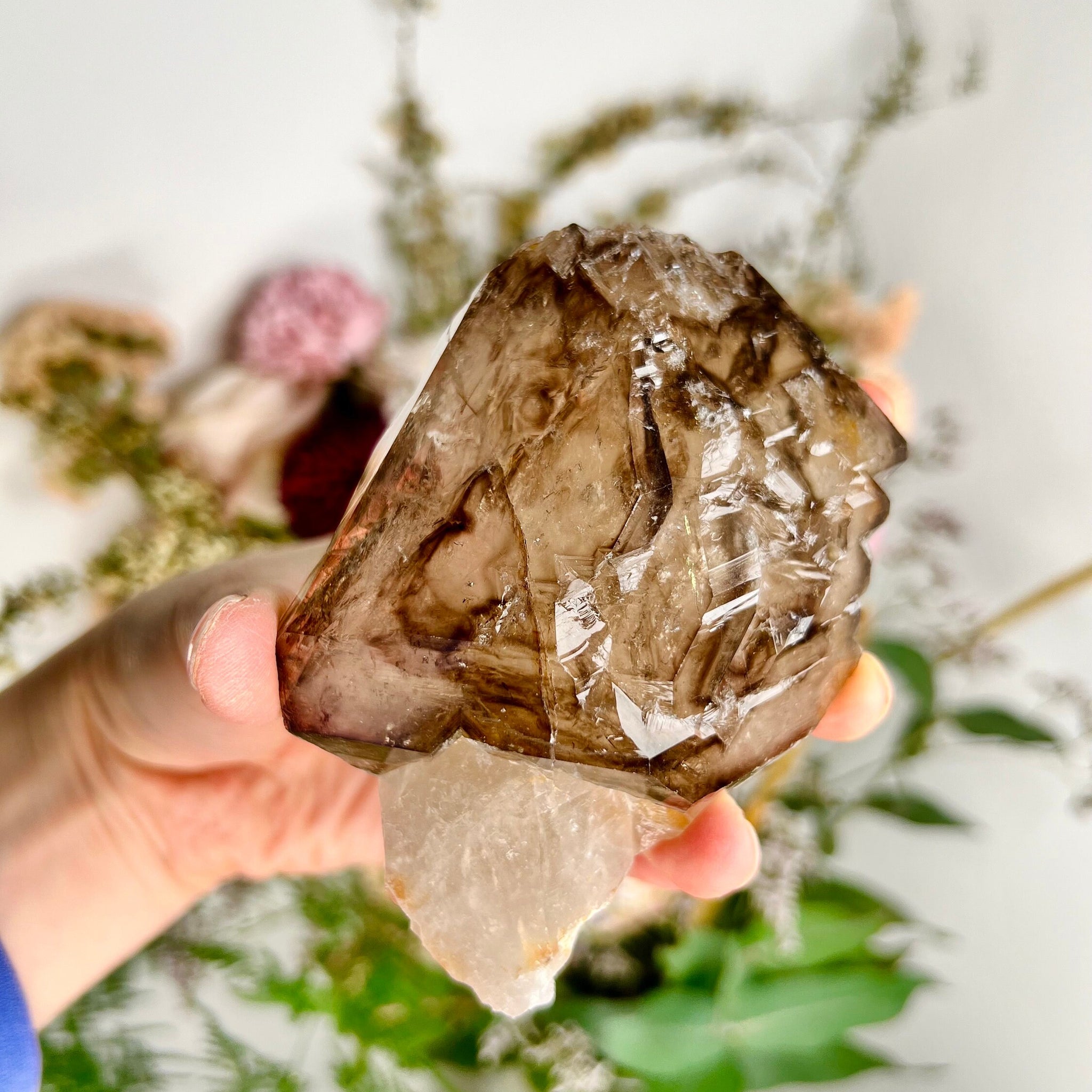 Grade AAA Elestial Smoky Quartz from Araçuai, Brazil - A Portal to Mystical Realms and Vibrant Healing 272g, SEH03
