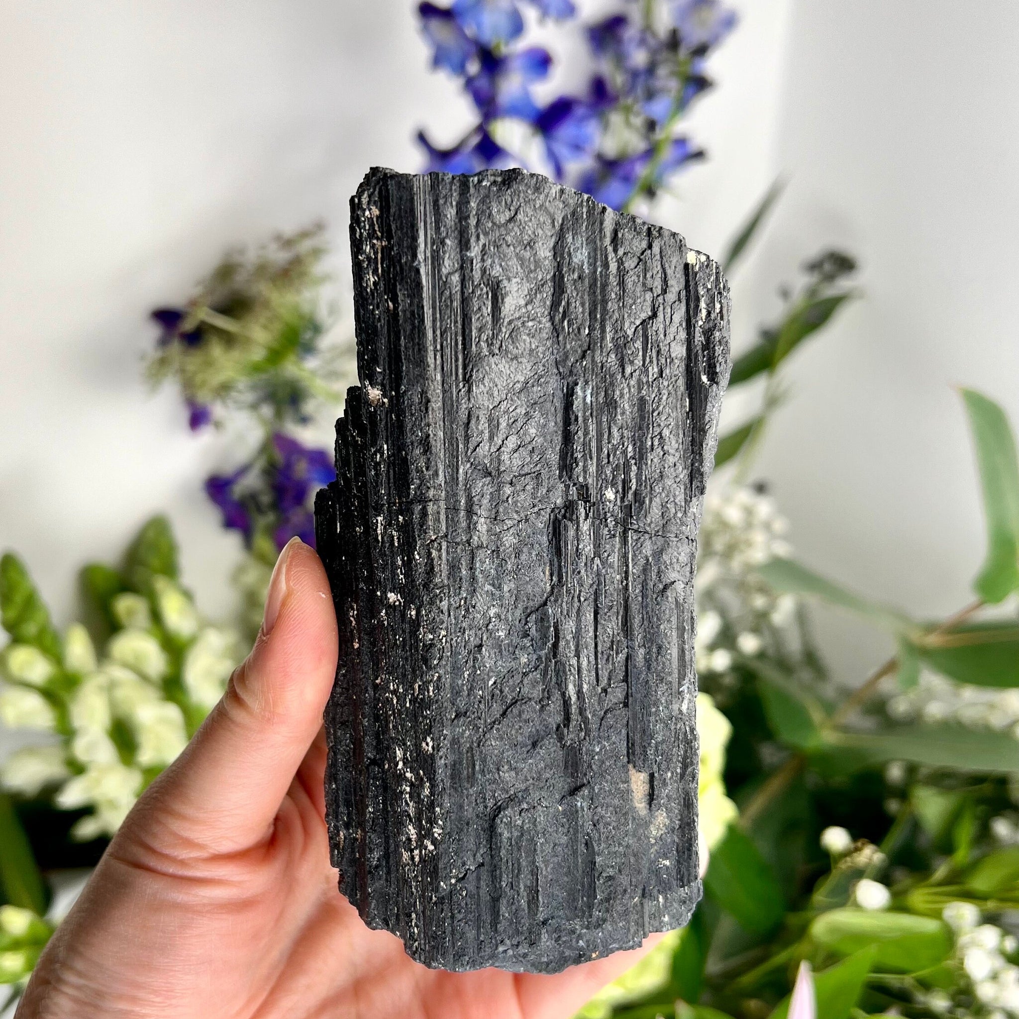 Grade A+ Raw Black Tourmaline Specimen - The Ultimate Shield for Energy Purification, Grounding & EMF Protection 546g BTG12