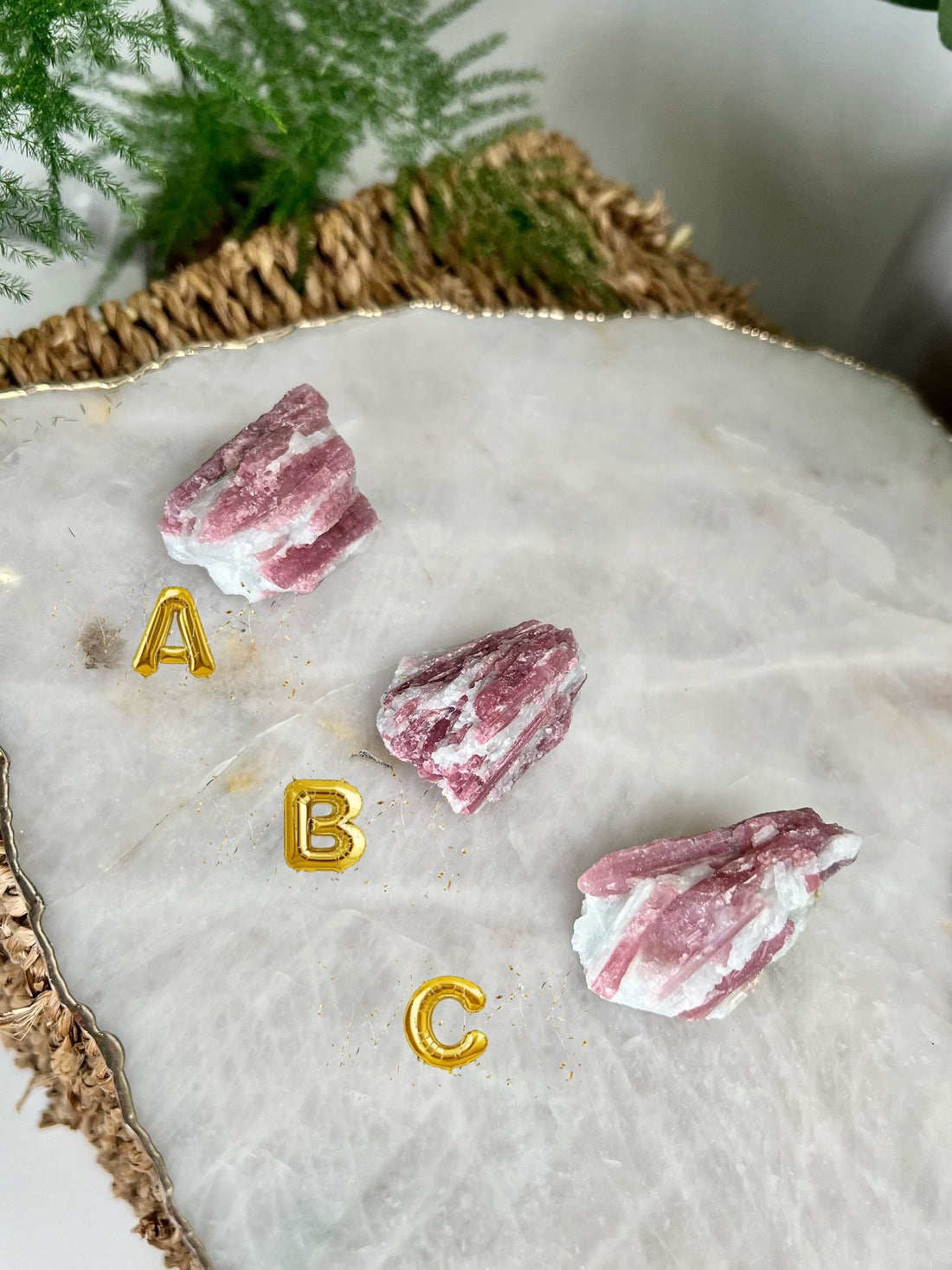 Grade AA Natural Pink Tourmaline on Aquamarine,A Harmonious Blend of Love and Serenity PTC17, Multiple Options