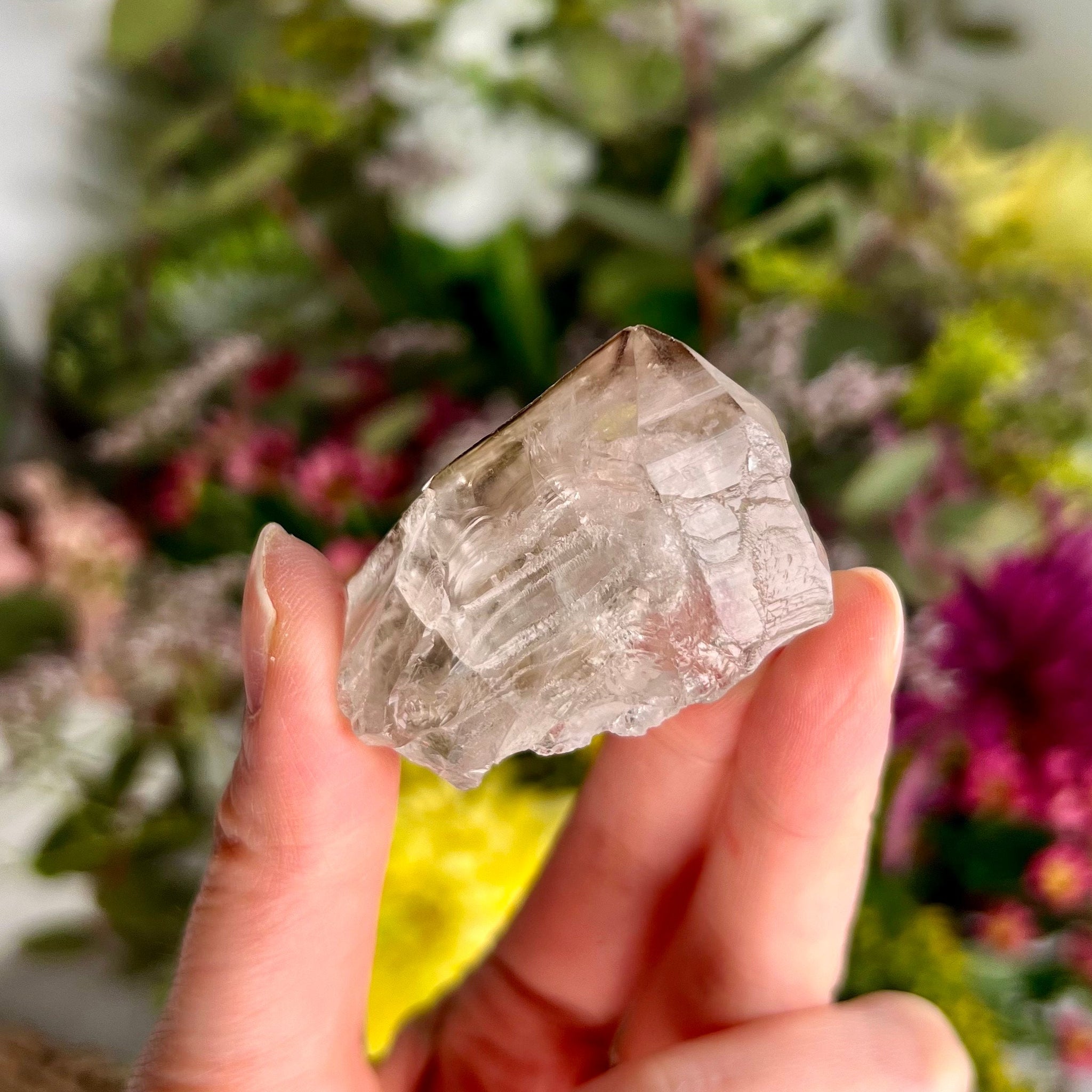 Grade AA 100% Natural Smoky Elestial Quartz - A Portal to Mystical Realms and Vibrant Healing EQC18, 41g