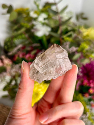 Grade AA 100% Natural Smoky Elestial Quartz - A Portal to Mystical Realms and Vibrant Healing EQC18, 41g